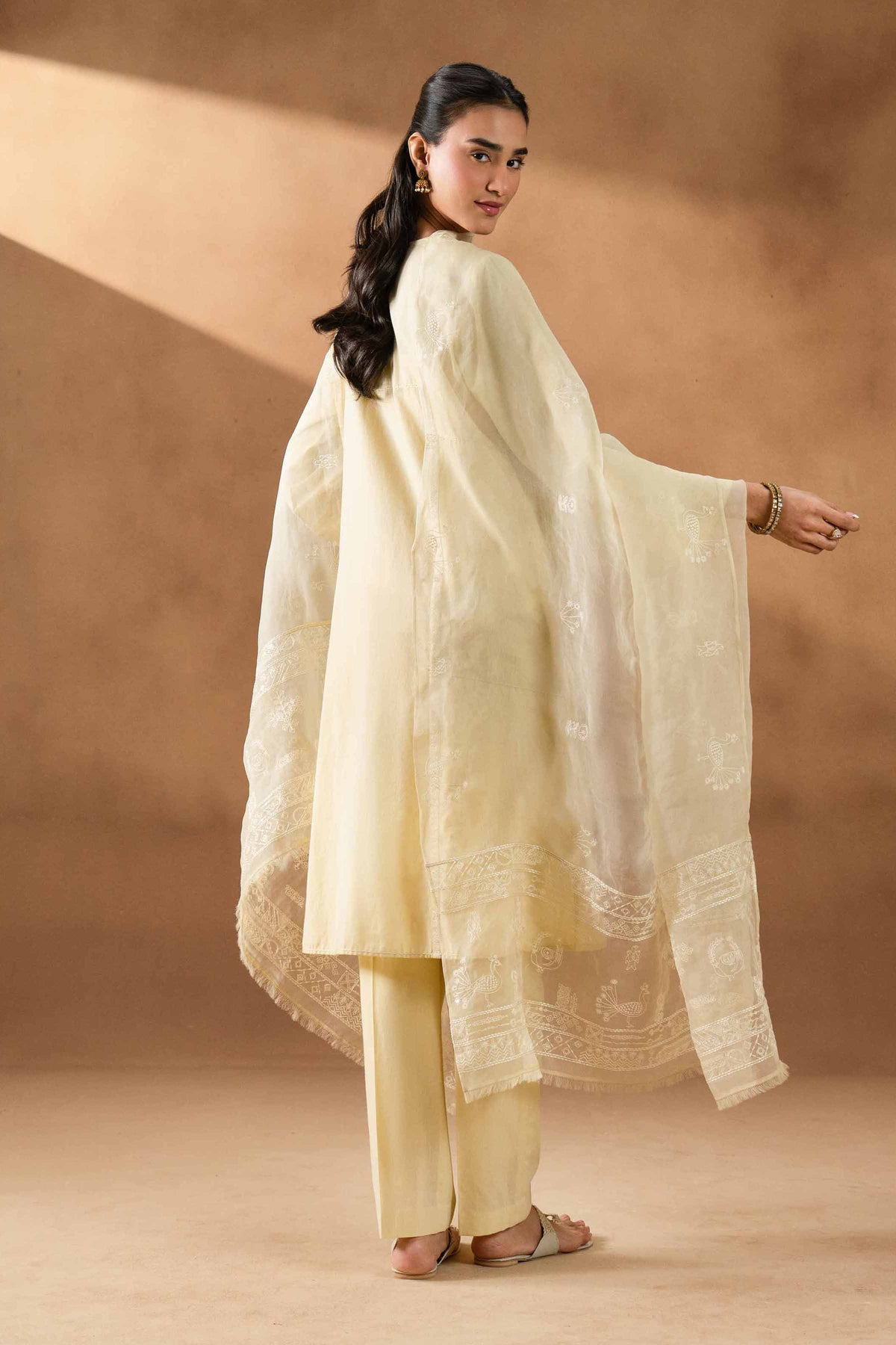 RAWAYAT - KBS26-85 Yellow Yarn Dyed 3 Pieces Embroidered Nishat Australia