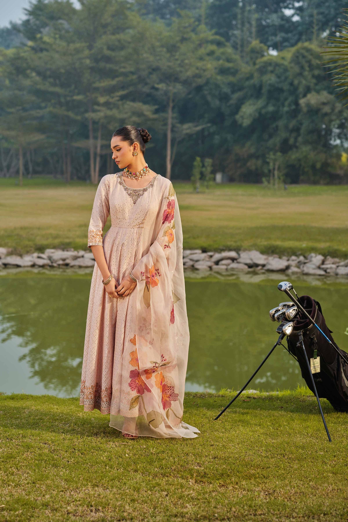 NOORI - KBS26-95 Pink Silk 2 Pieces Embroidered Nishat Australia