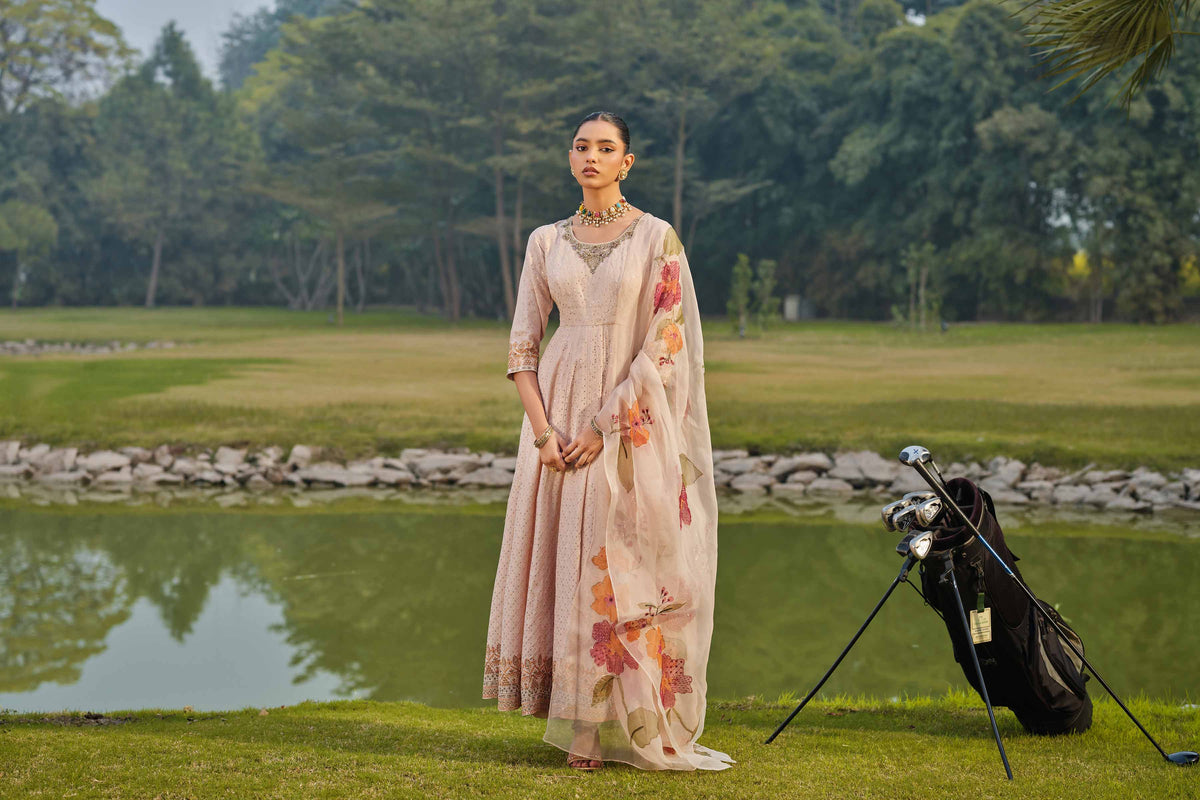NOORI - KBS26-95 Pink Silk 2 Pieces Embroidered Nishat Australia