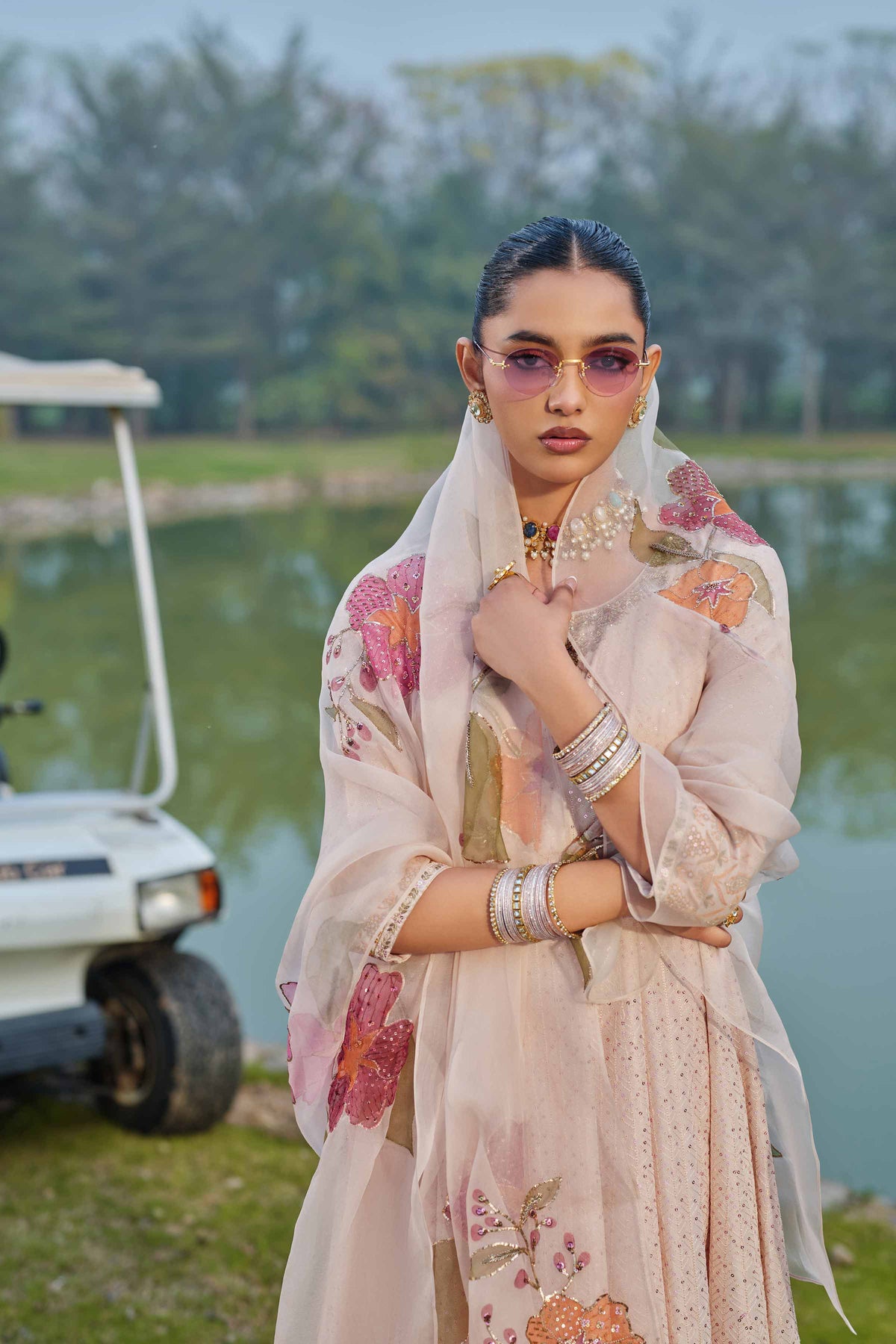 NOORI - KBS26-95 Pink Silk 2 Pieces Embroidered Nishat Australia