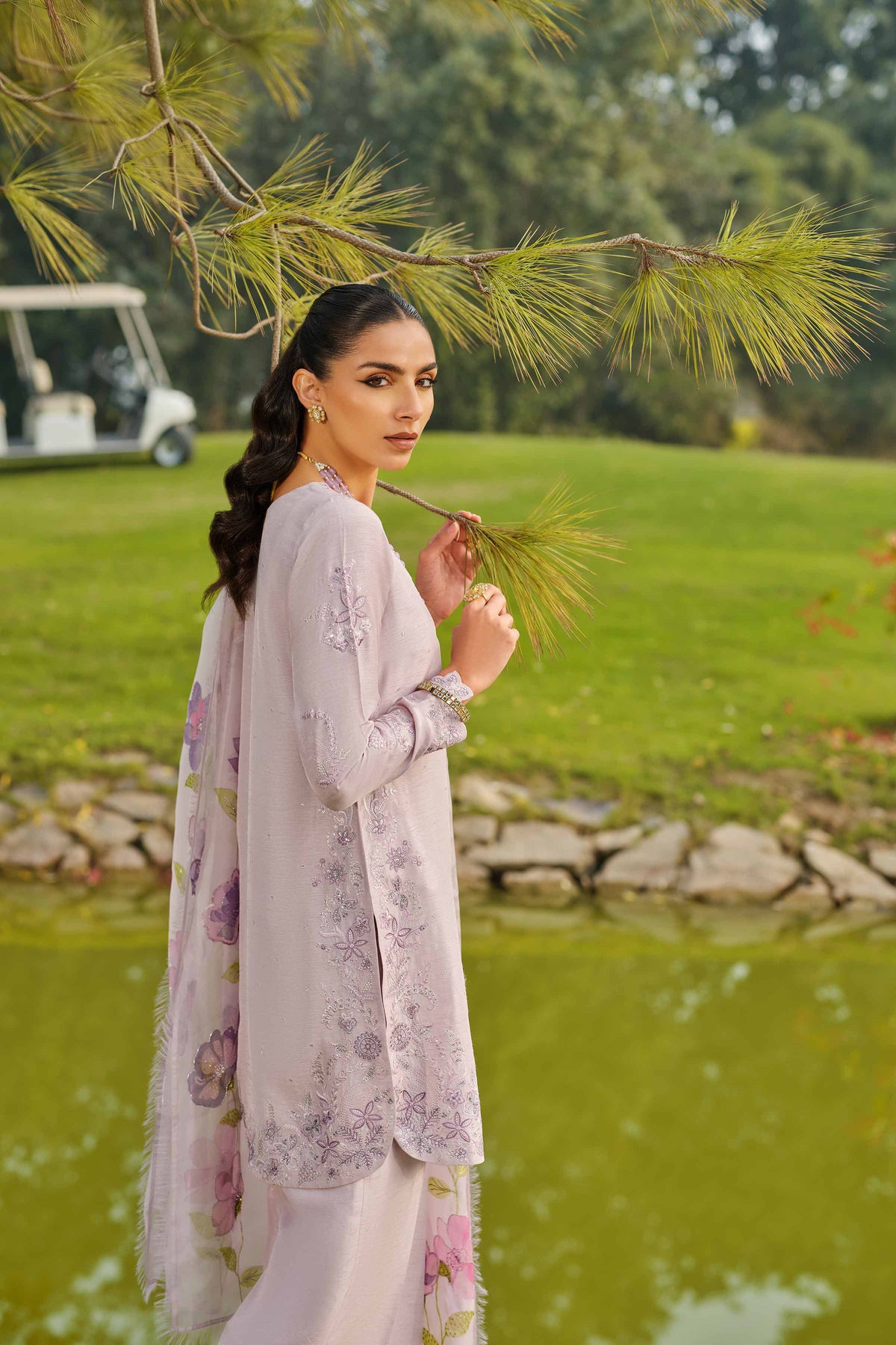 RAWAYAT - KBS26-97 Purple Silk 3 Pieces Embroidered Nishat Australia