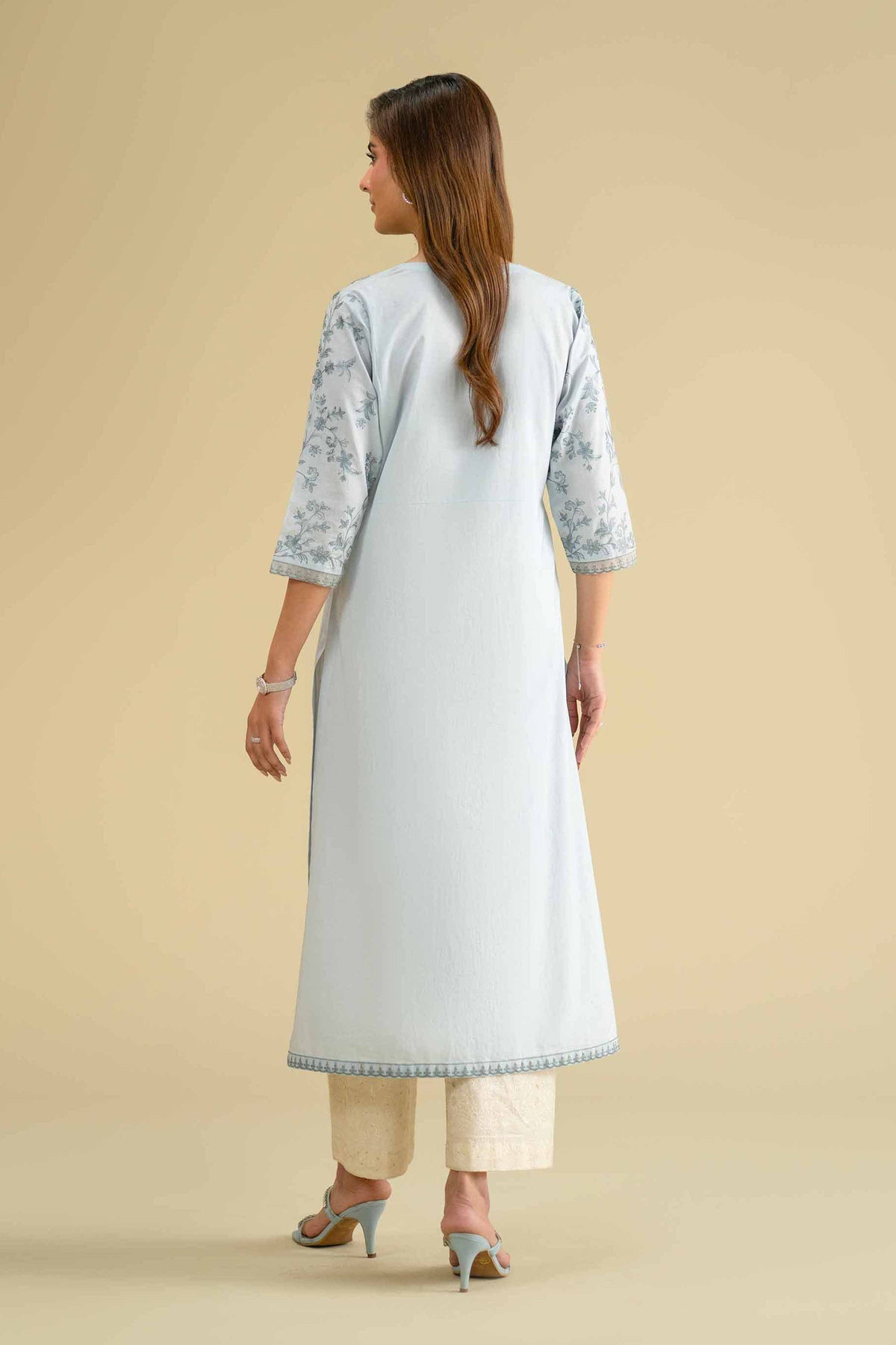 Embroidered Shirt - KFE26-08Blue Cambric 1PC Embroidered Nishat Australia