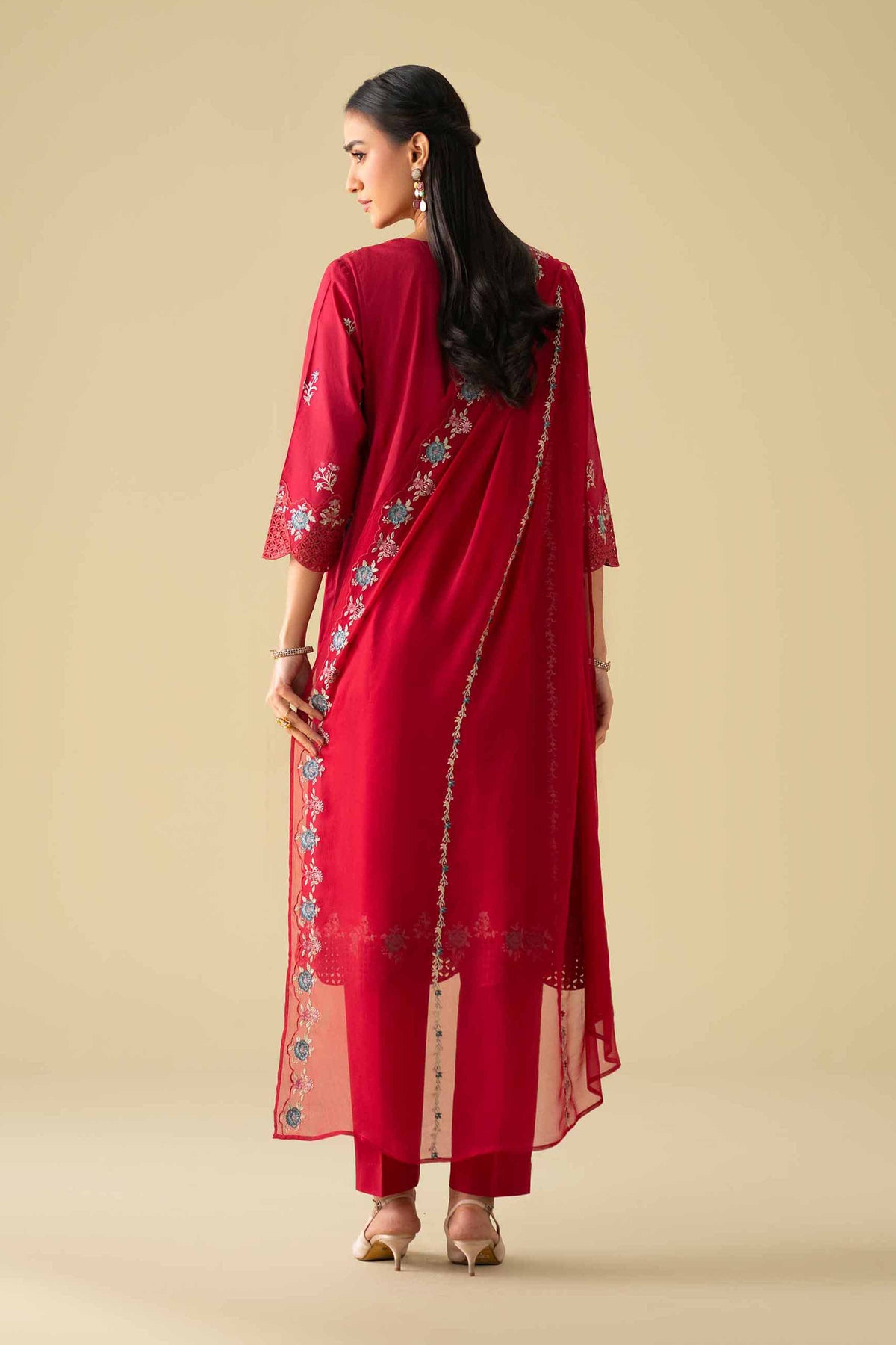 3 Piece - Embroidered Suit - KFE26-100Pink Cambric 3PC Embroidered Nishat Australia