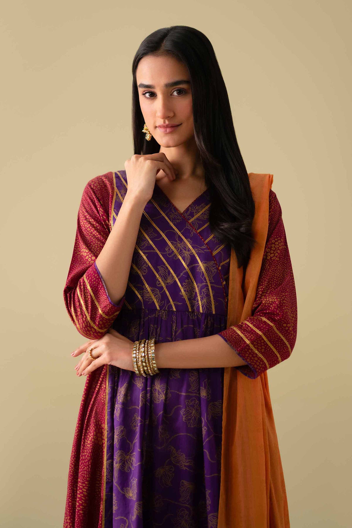 3 Piece - Printed Suit - KFE26-114Purple Lawn 3PC Printed Nishat Australia