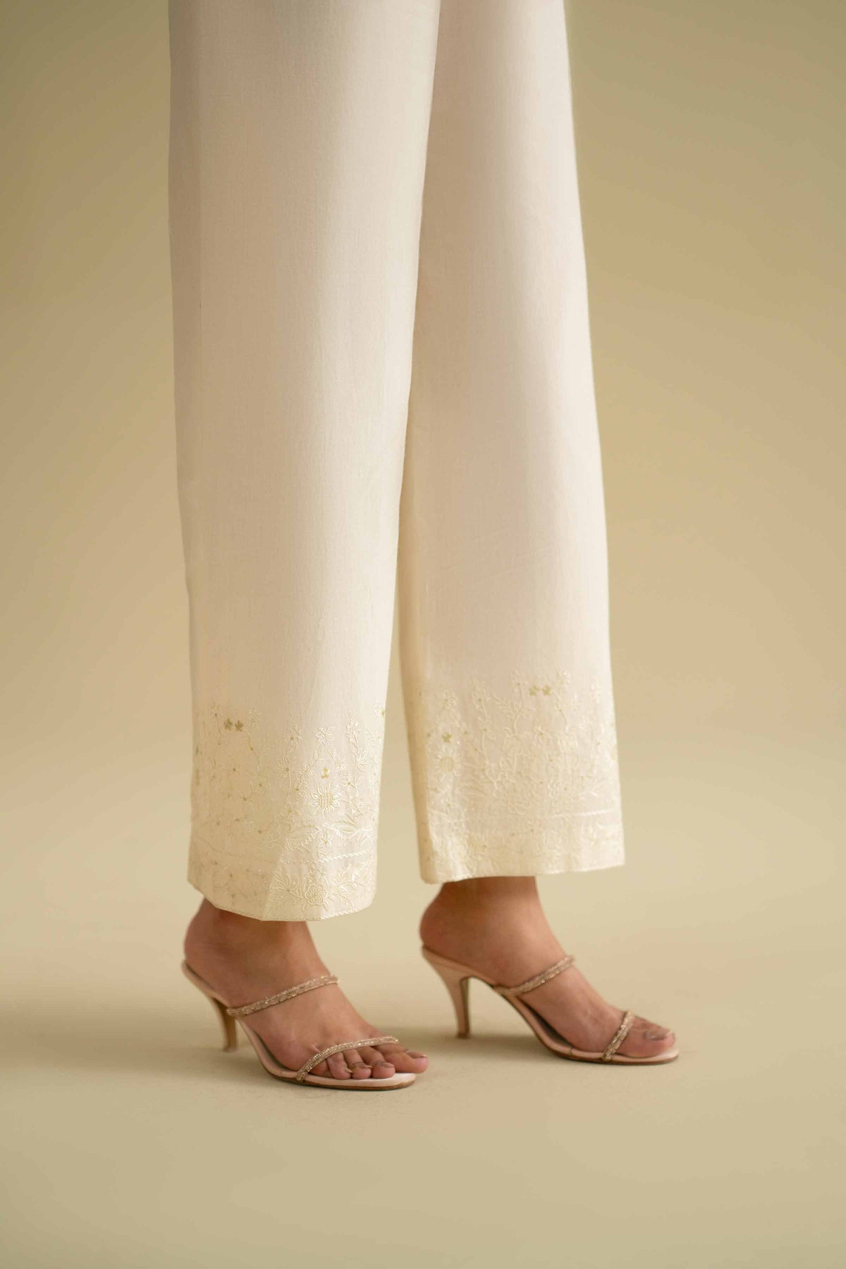 Embroidered Culottes - KFE26-126White Khaddar 1PC Embroidered Nishat Australia