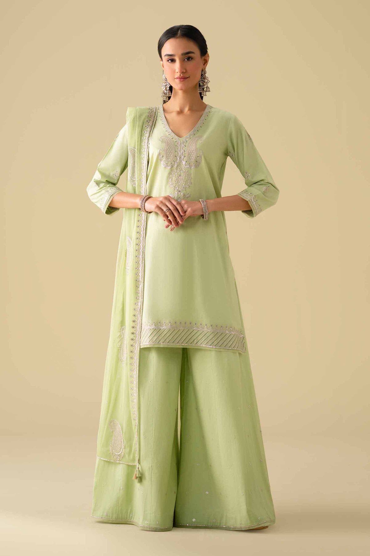 3 Piece - Embroidered Suit - KFE26-132Green Cambric 3PC Embroidered Nishat Australia