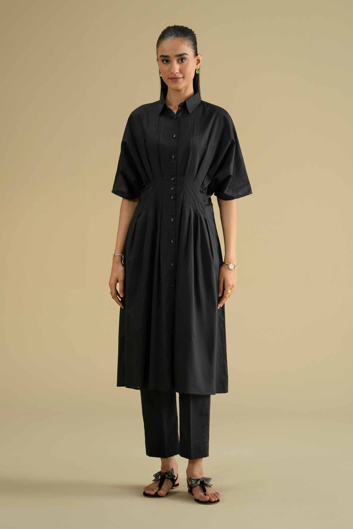 2 Piece - Embroidered Suit - KFE26-169Black Cambric 2PC Embroidered Nishat Australia