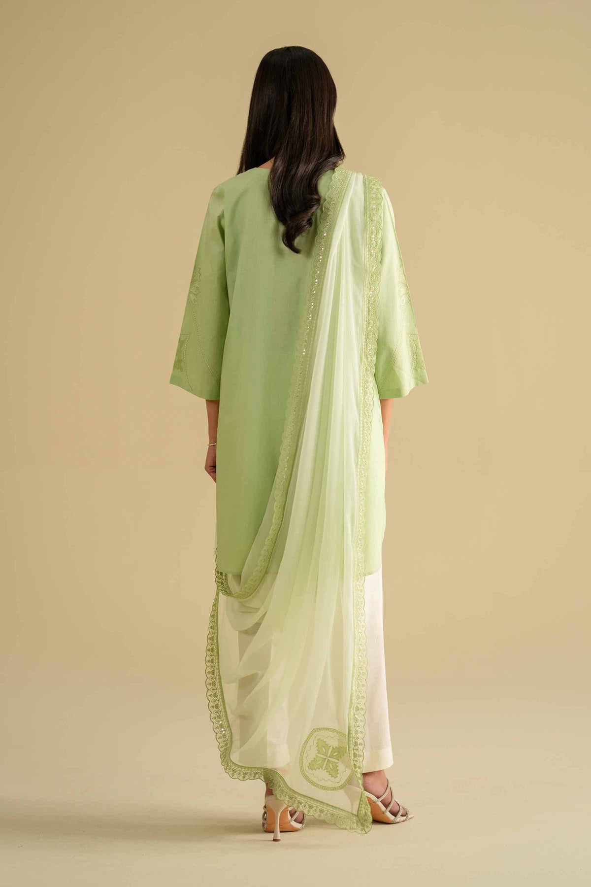 2 Piece - Embroidered Suit - KFE26-23Green Cambric 2PC Embroidered Nishat Australia