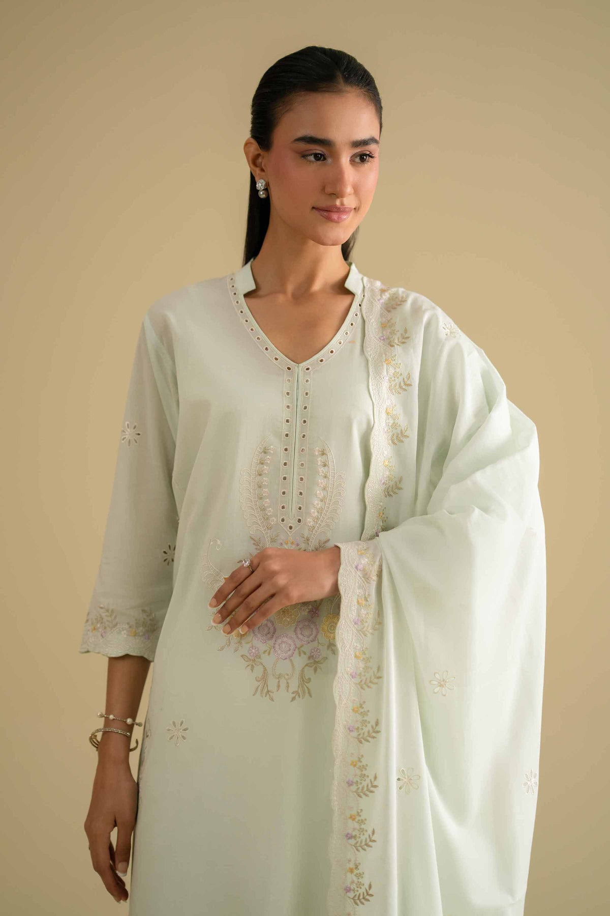2 Piece - Embroidered Suit - KFE26-230Blue Cambric 2PC Embroidered Nishat Australia