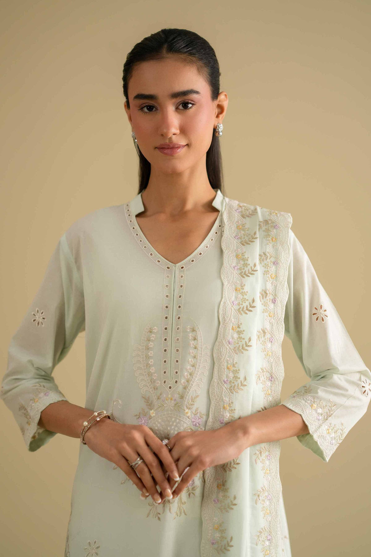 2 Piece - Embroidered Suit - KFE26-230Blue Cambric 2PC Embroidered Nishat Australia