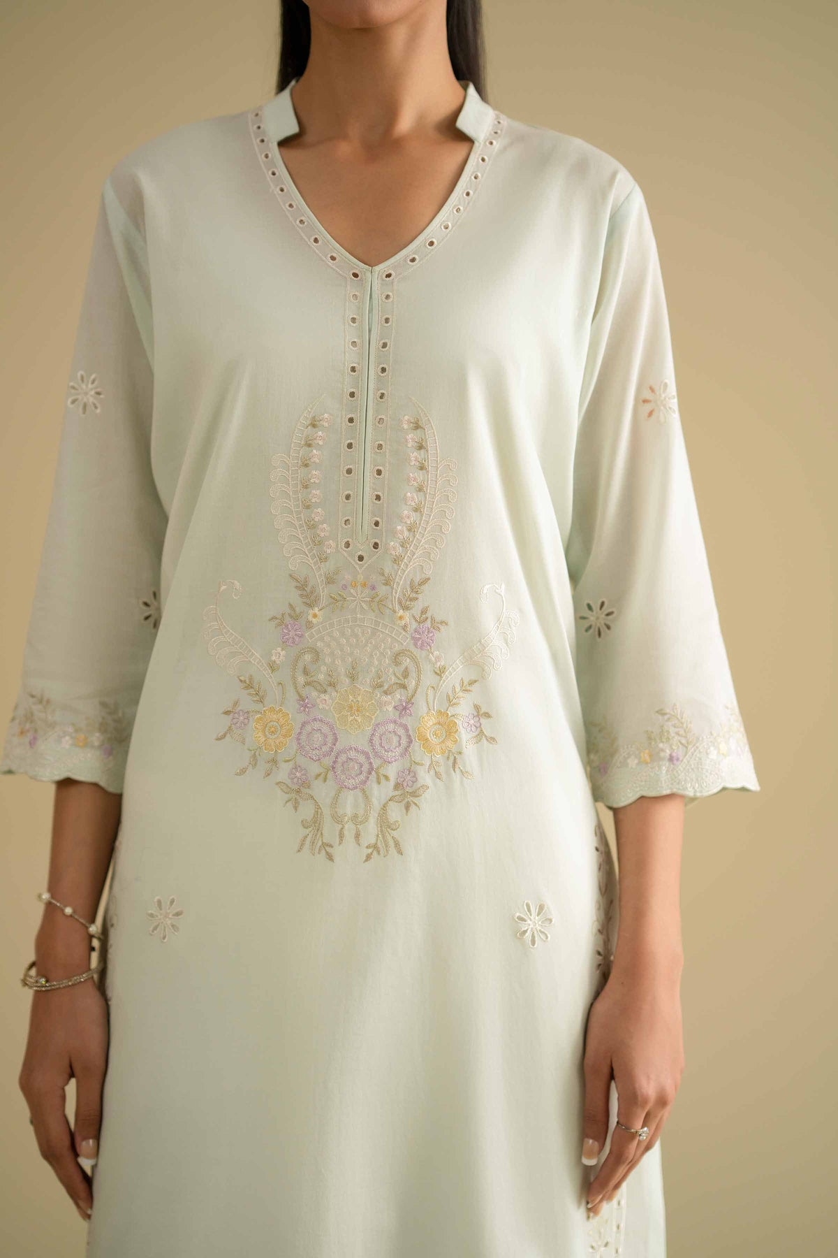 2 Piece - Embroidered Suit - KFE26-230Blue Cambric 2PC Embroidered Nishat Australia