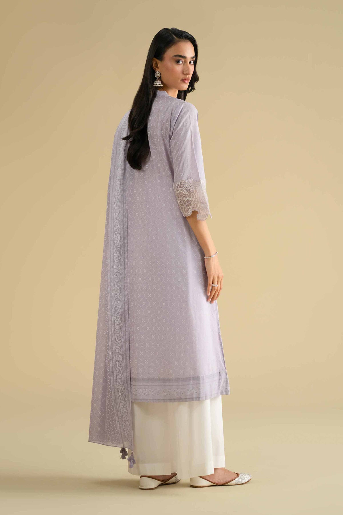 2 Piece - Printed Embroidered Suit - KFE26-28Purple Lawn 2PC Embroidered Nishat Australia