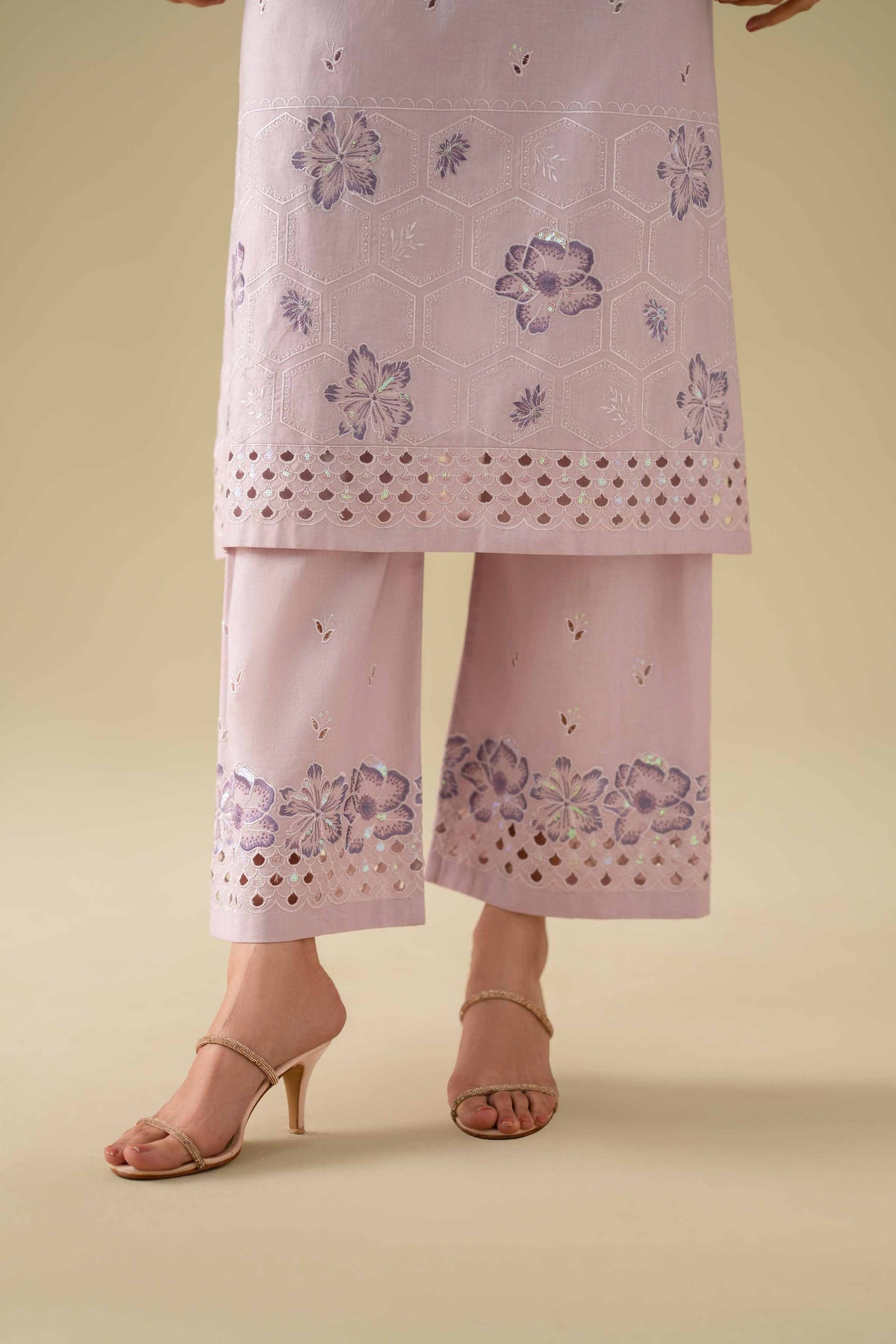 2 Piece - Embroidered Suit - KFE26-34Purple Cambric 2PC Embroidered Nishat Australia