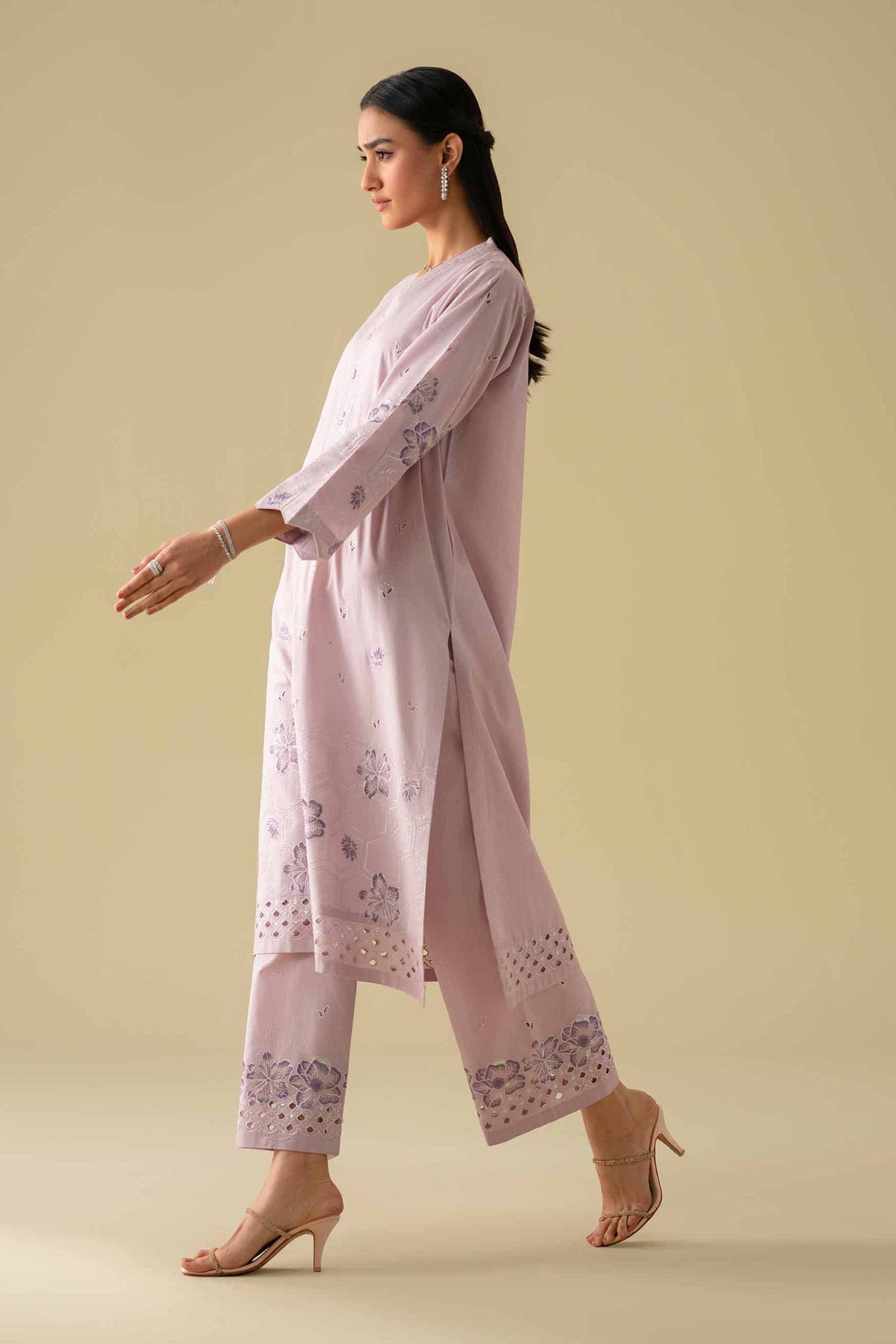 2 Piece - Embroidered Suit - KFE26-34Purple Cambric 2PC Embroidered Nishat Australia