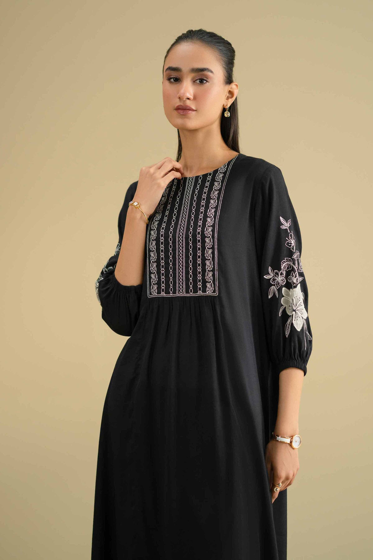 2 Piece - Embroidered Suit - KFE26-41Black Yarn Dyed 2PC Embroidered Nishat Australia