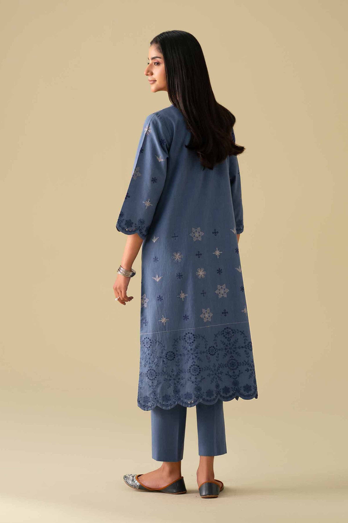 2 Piece - Embroidered Suit - KFE26-42Blue Yarn Dyed 2PC Embroidered Nishat Australia