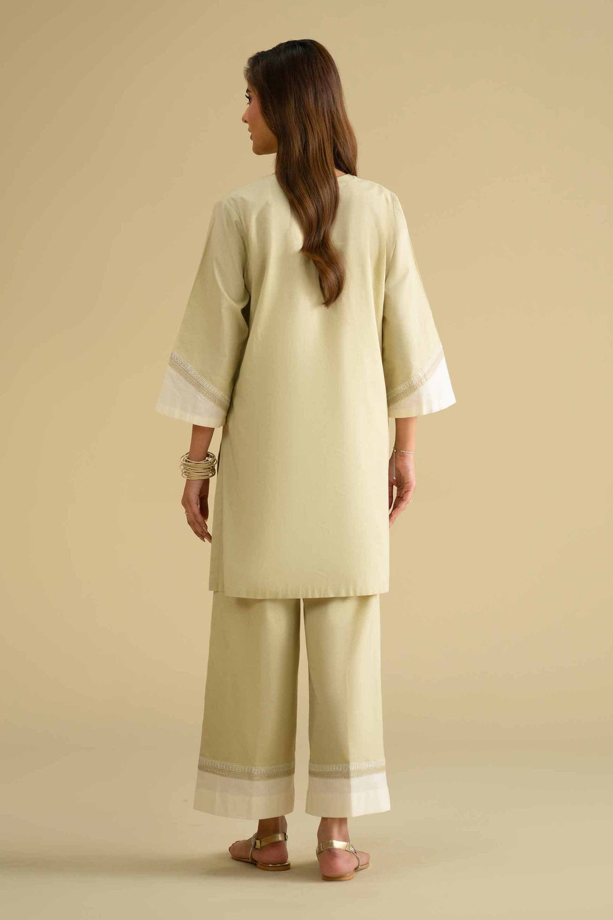 2 Piece - Embroidered Suit - KFE26-48Off White Cambric 2PC Embroidered Nishat Australia