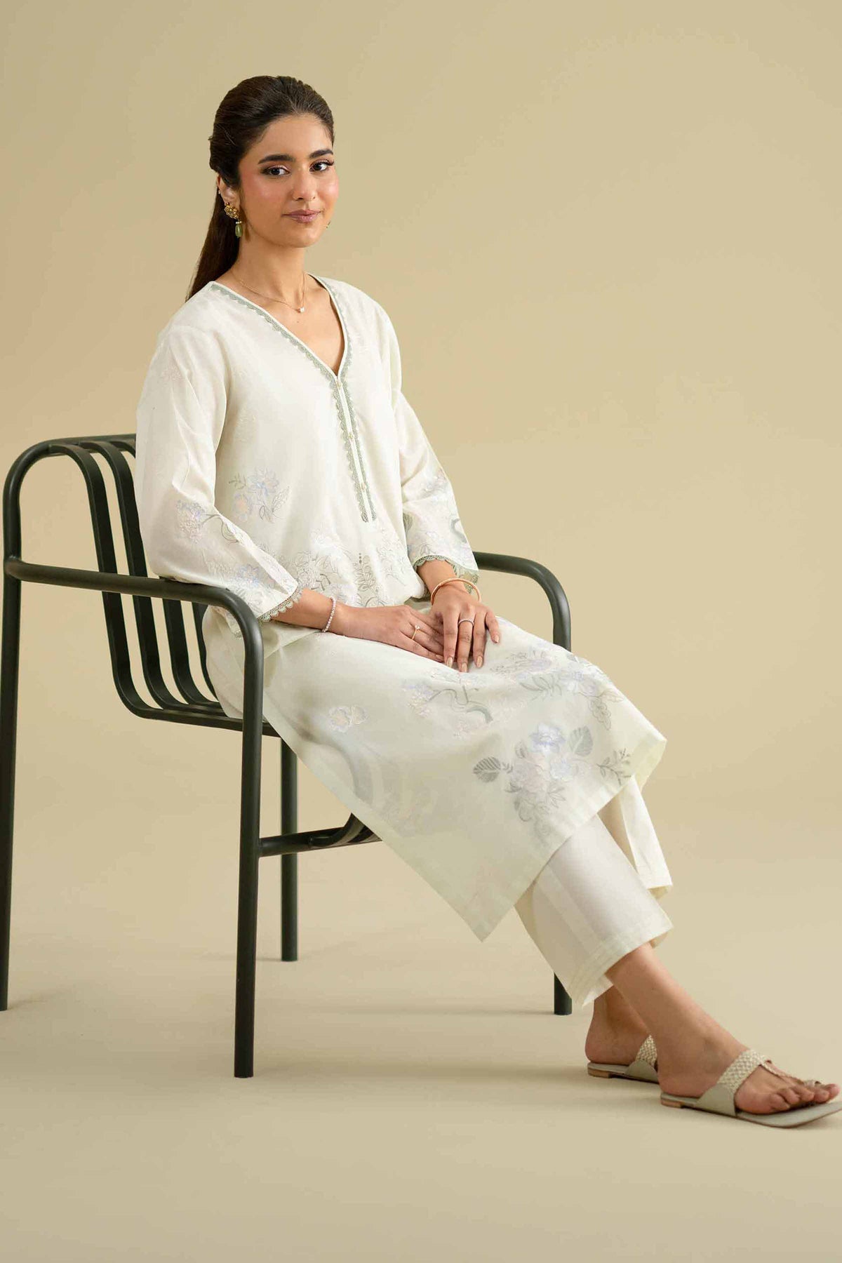2 Piece - Embroidered Suit - KFE26-59Green Cambric 2PC Embroidered Nishat Australia