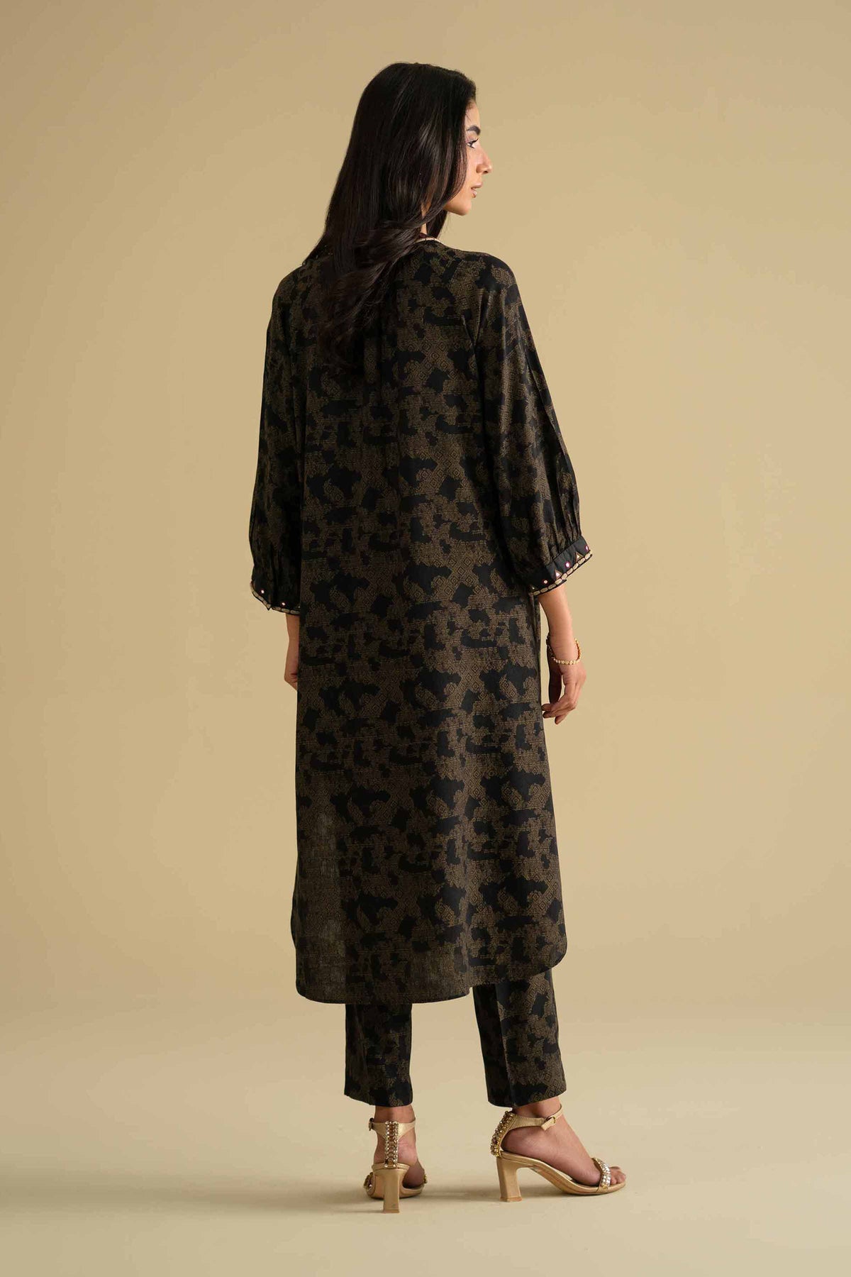 2 Piece - Printed Suit - KFE26-71Black Jacquard 2PC Embroidered Nishat Australia