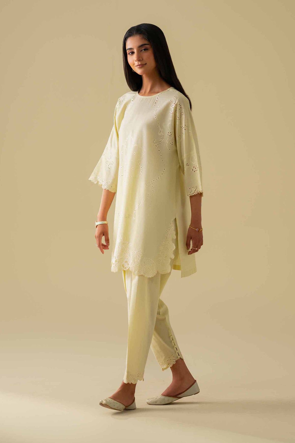 2 Piece - Embroidered Suit - KFE26-92Yellow Yarn Dyed 2PC Embroidered Nishat Australia