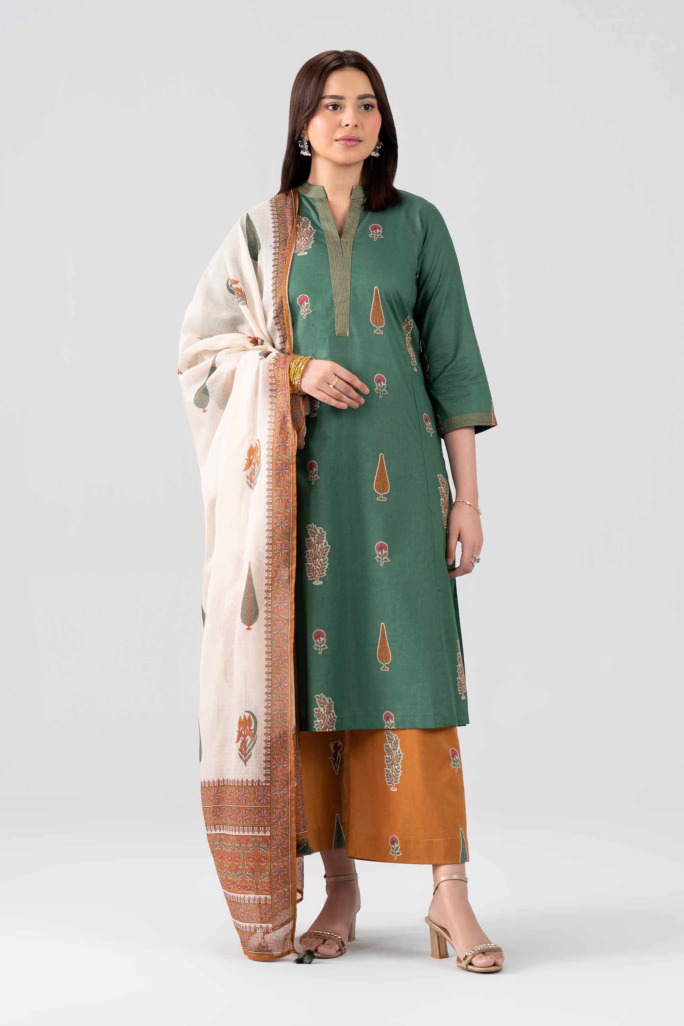 3 Piece - Embroidered Suit - KFS26-102 Green Lawn 3PC Embroidered Nishat Australia