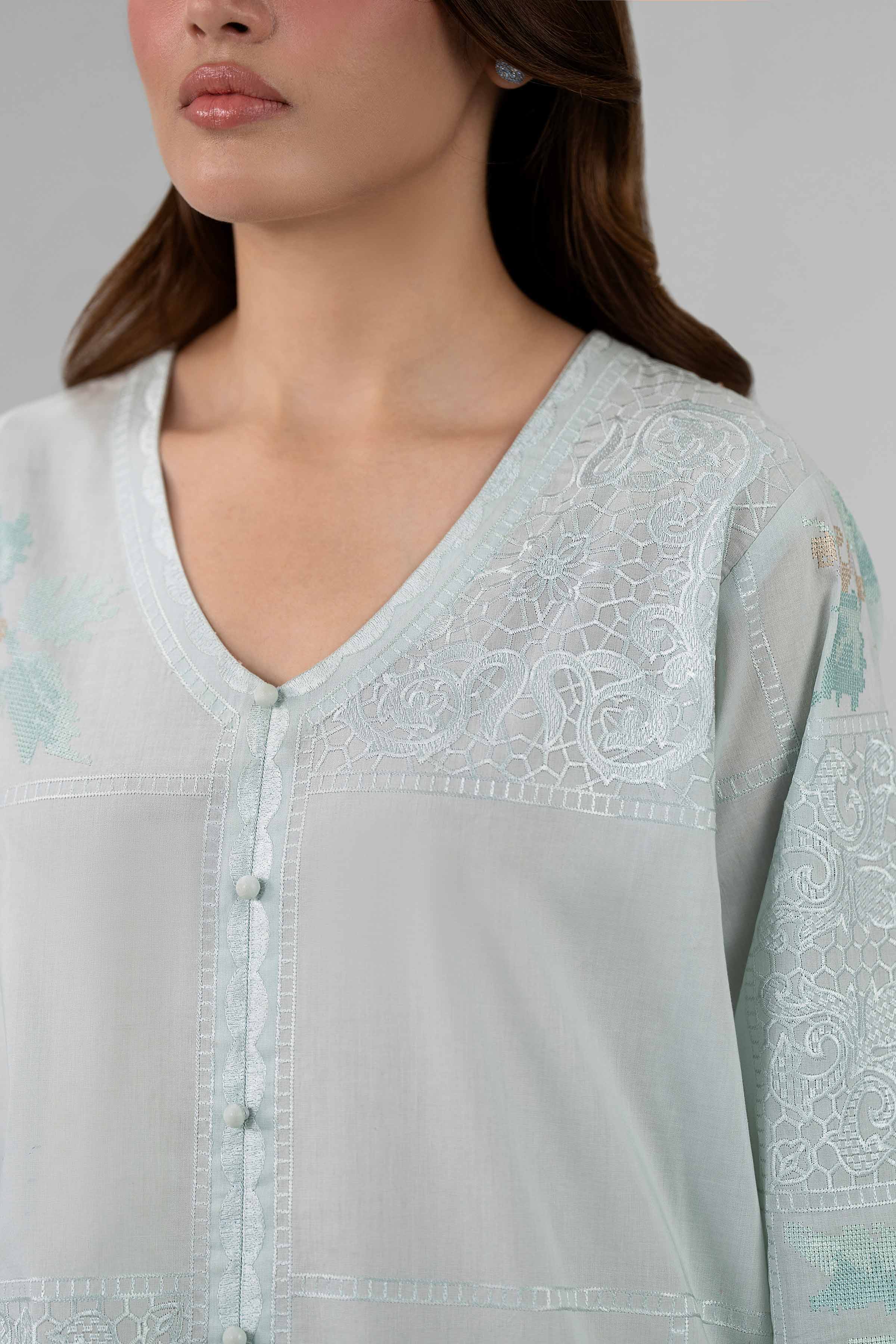 2 Piece - Embroidered Suit - KFS26-21 Blue Cambric 2PC Embroidered Nishat Australia