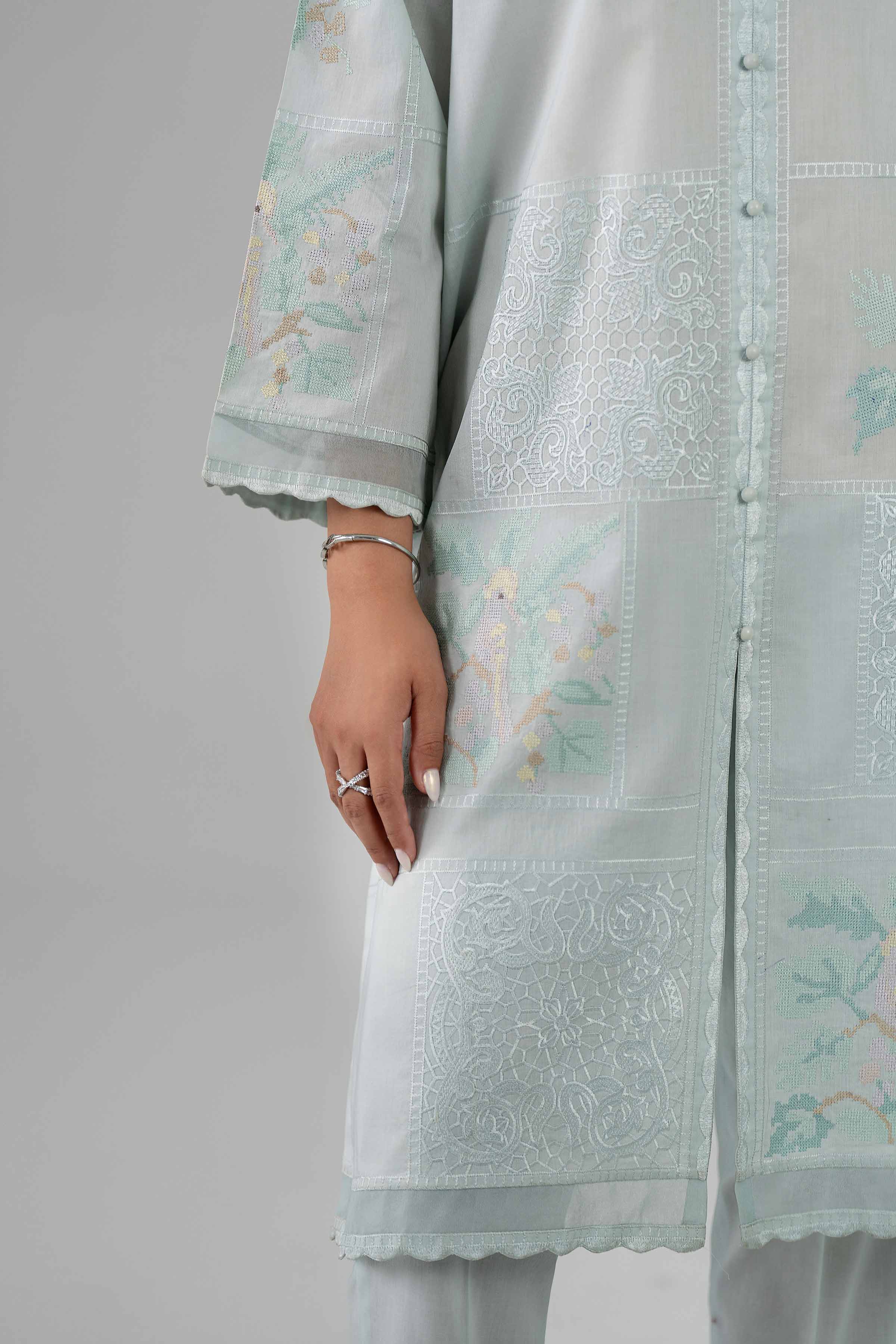2 Piece - Embroidered Suit - KFS26-21 Blue Cambric 2PC Embroidered Nishat Australia