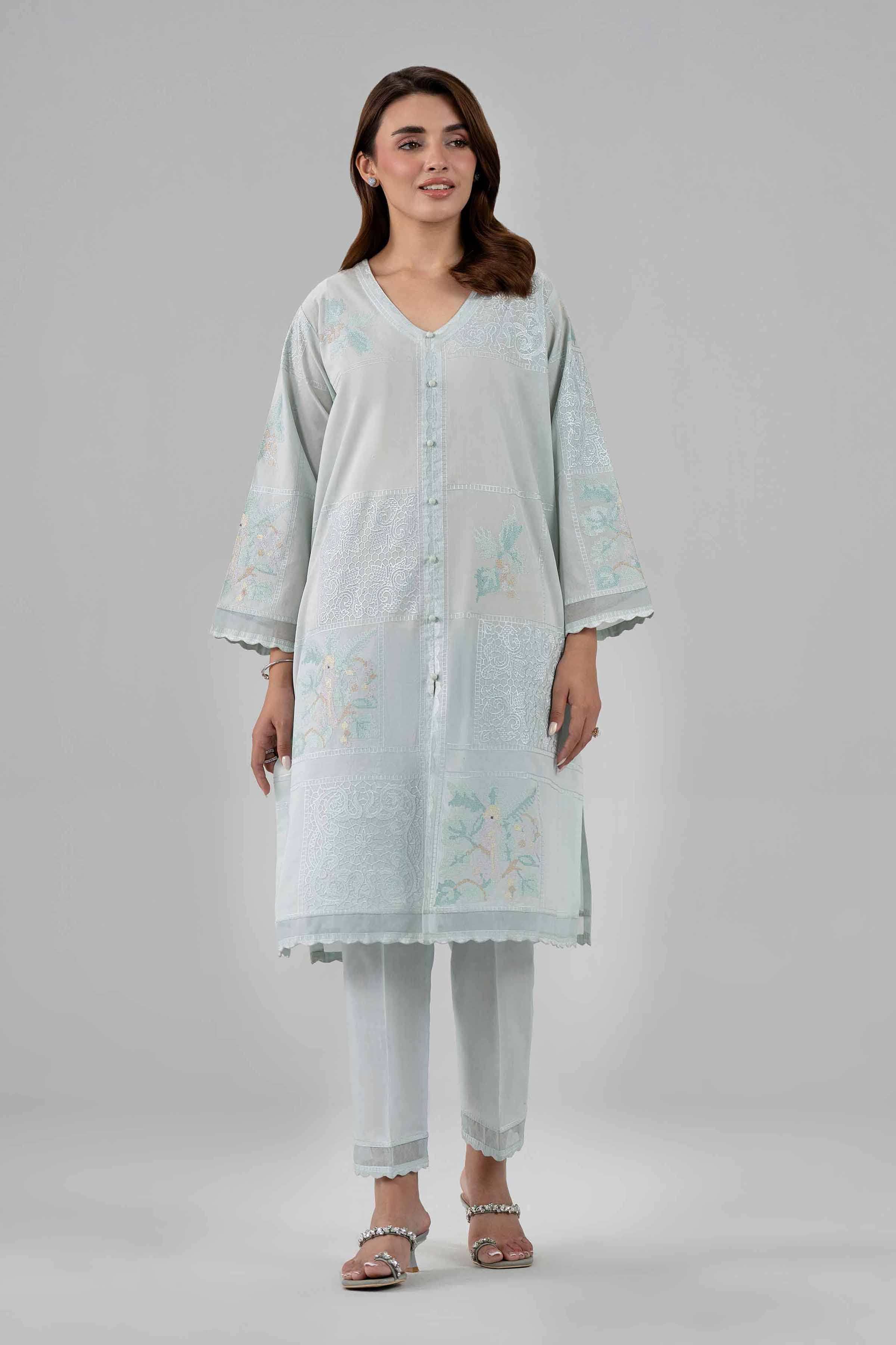 2 Piece - Embroidered Suit - KFS26-21 Blue Cambric 2PC Embroidered Nishat Australia