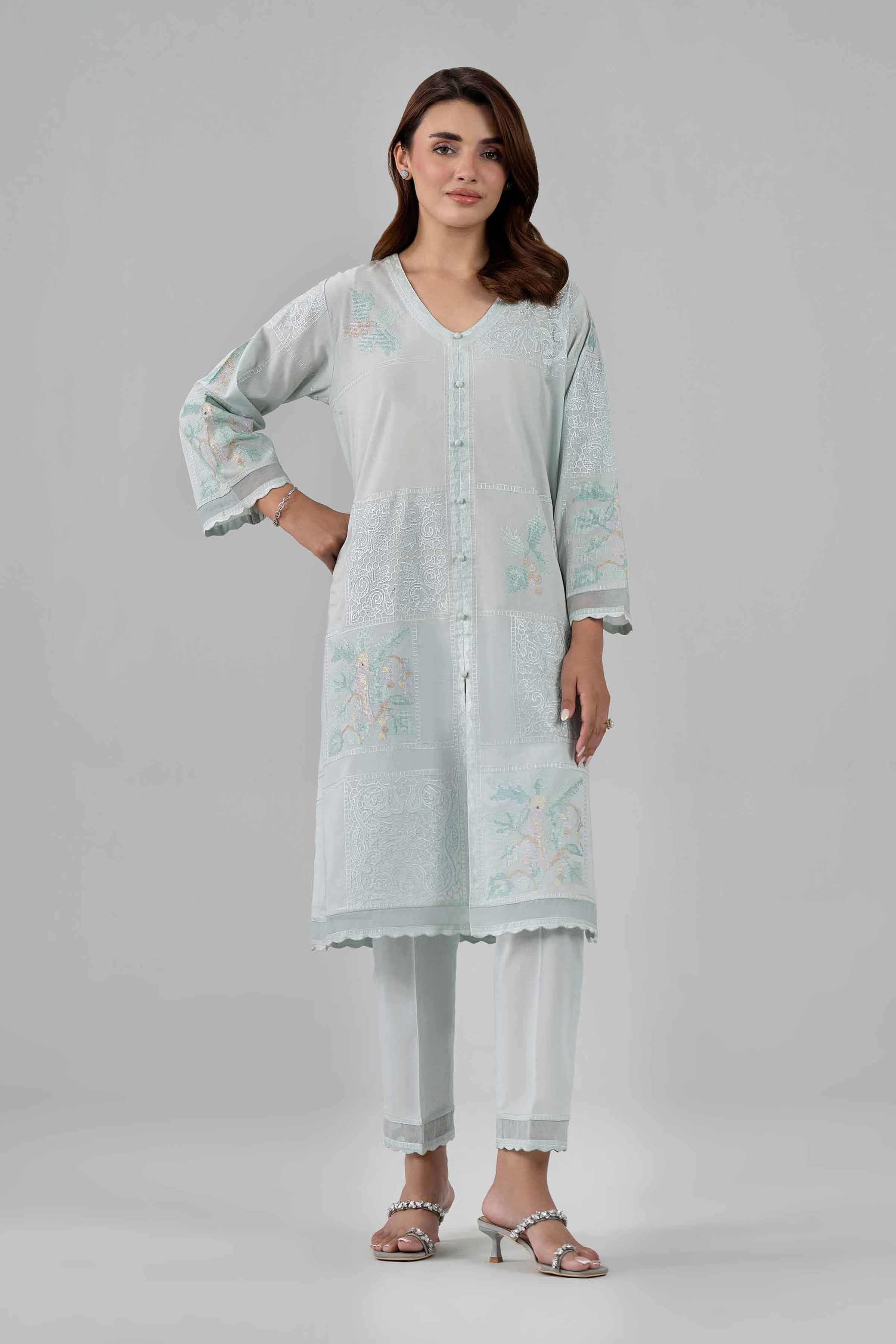 2 Piece - Embroidered Suit - KFS26-21 Blue Cambric 2PC Embroidered Nishat Australia