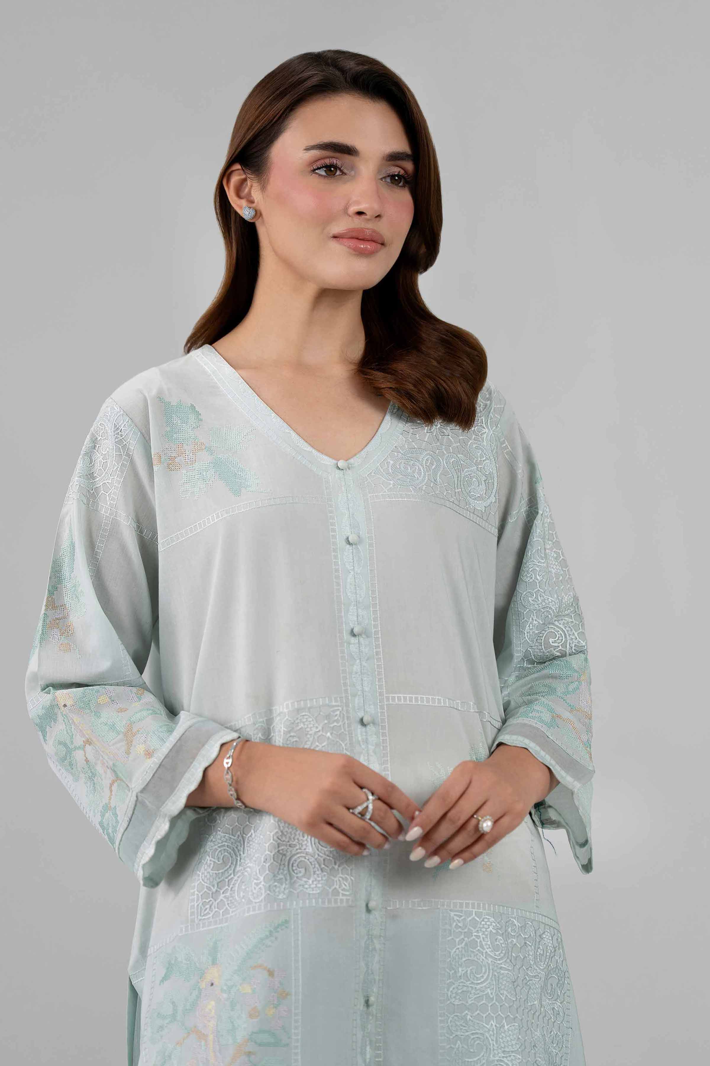 2 Piece - Embroidered Suit - KFS26-21 Blue Cambric 2PC Embroidered Nishat Australia