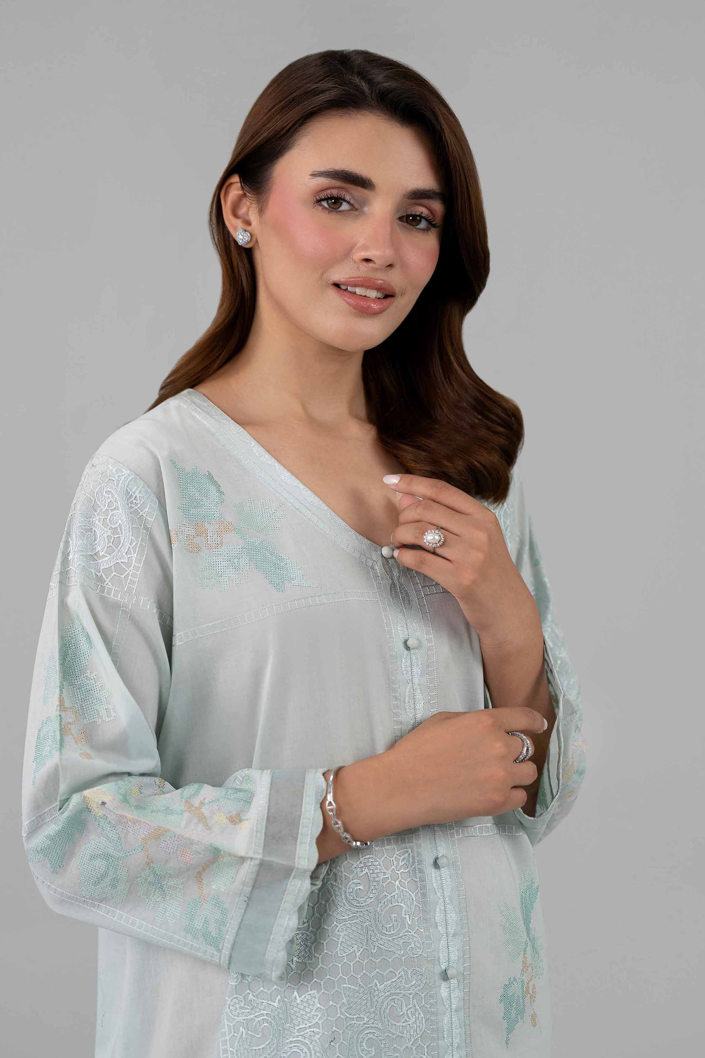2 Piece - Embroidered Suit - KFS26-21 Blue Cambric 2PC Embroidered Nishat Australia