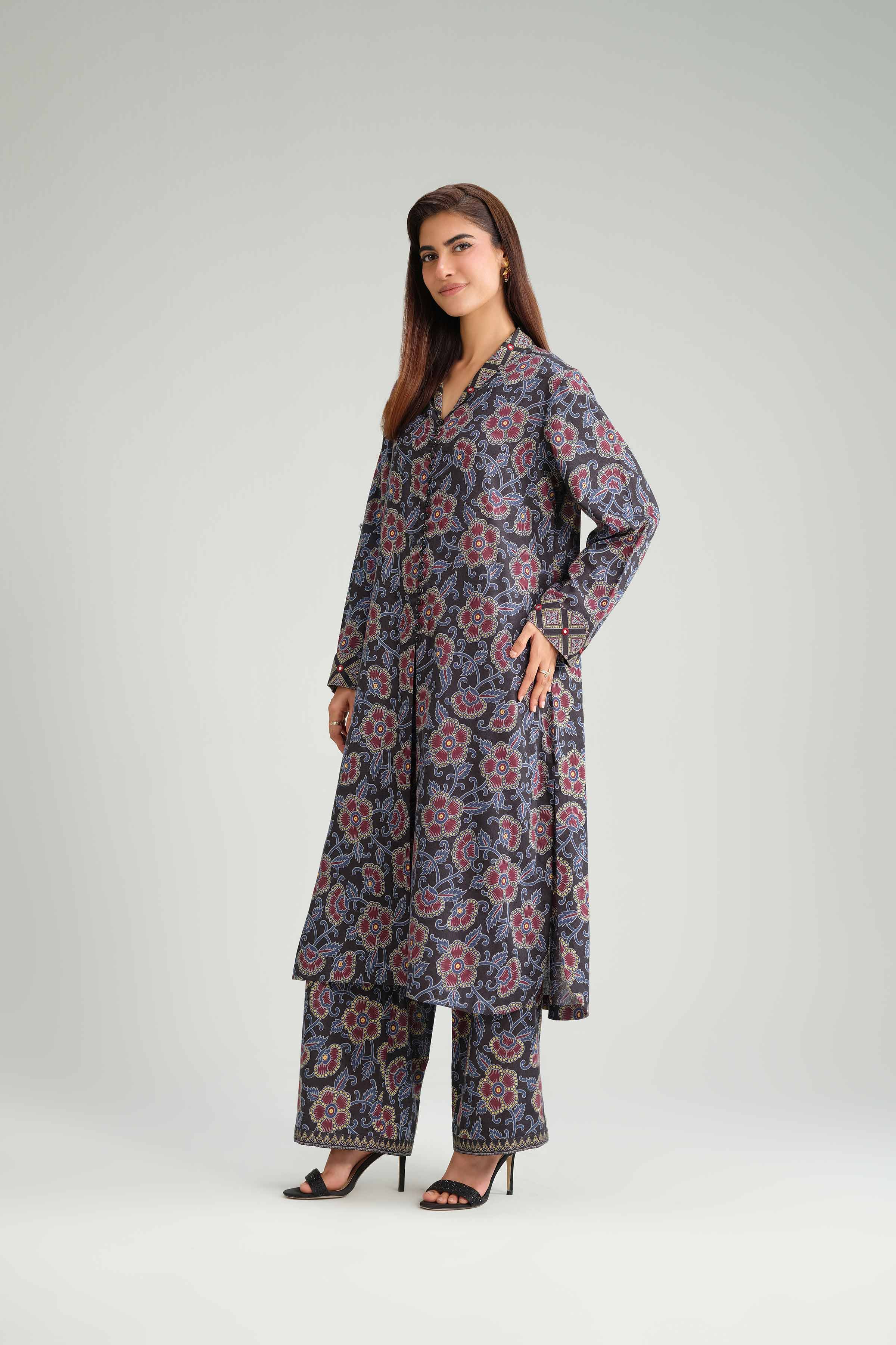 2 Piece - Printed Suit - KFW25-165 READY TO WEAR - LUXURY Multi Karandi 2PC Printed