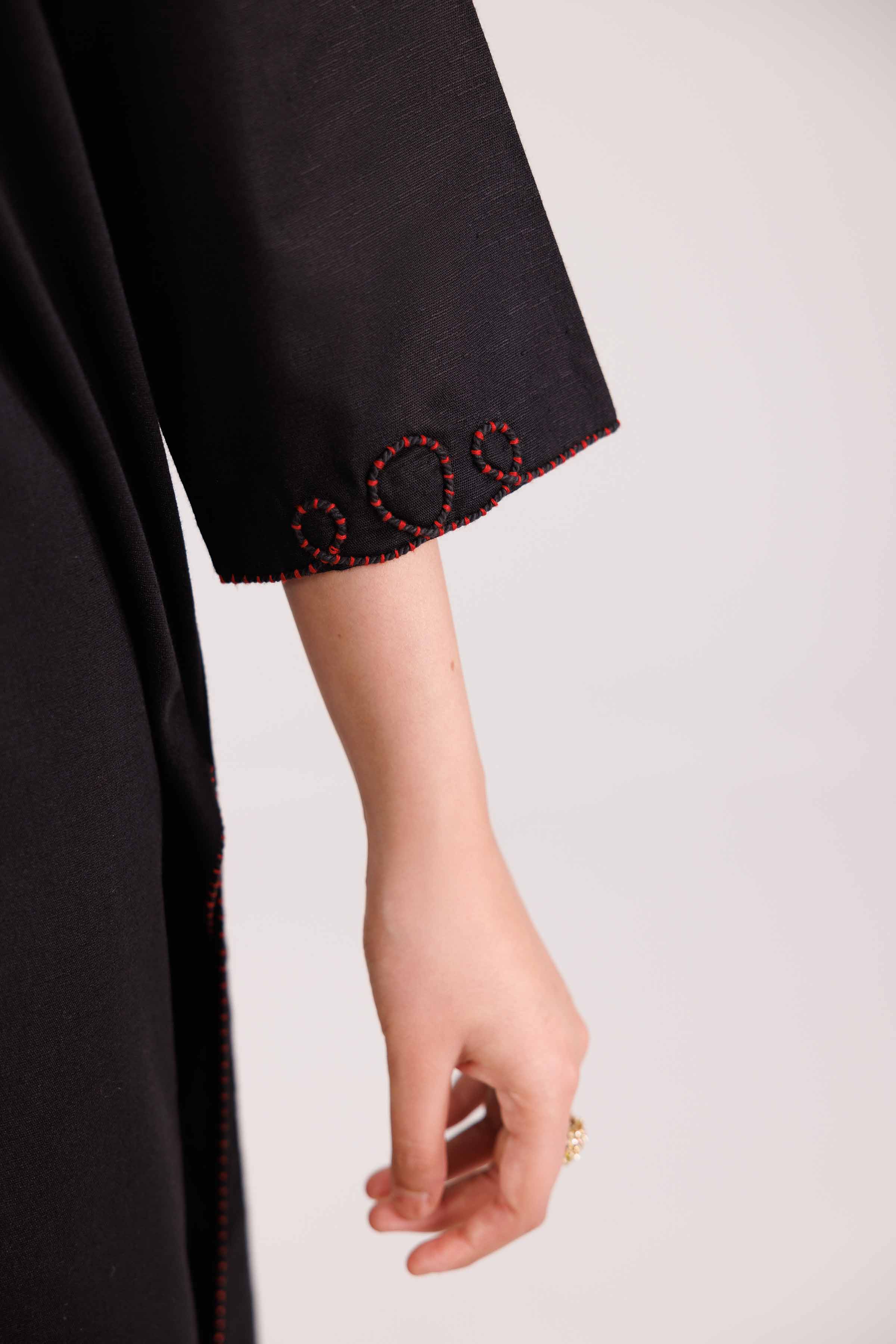 3 Piece - Embroidered Suit - KFW25-175 READY TO WEAR - LUXURY Black Karandi 3PC Embroidered