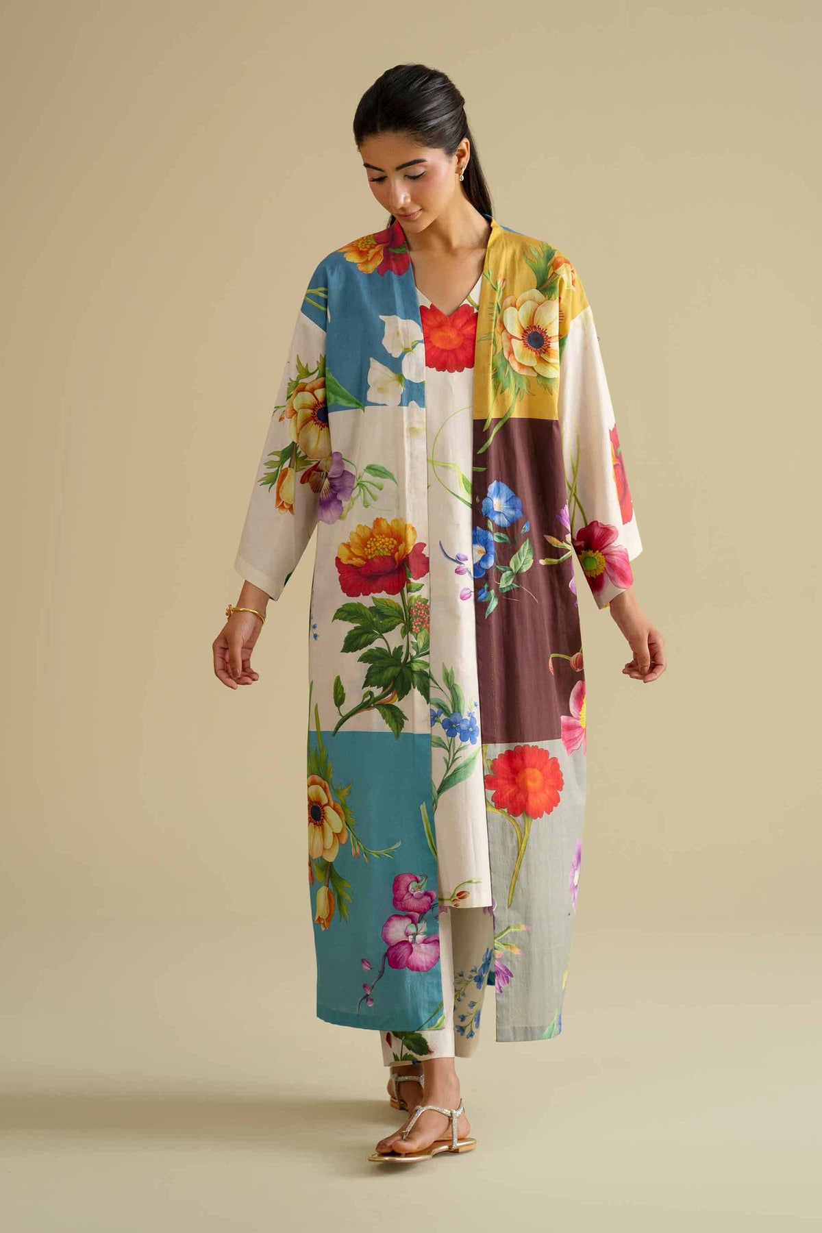3 Piece - Printed Loungewear - KLS26-01Multi Cambric 3PC Printed Nishat Australia