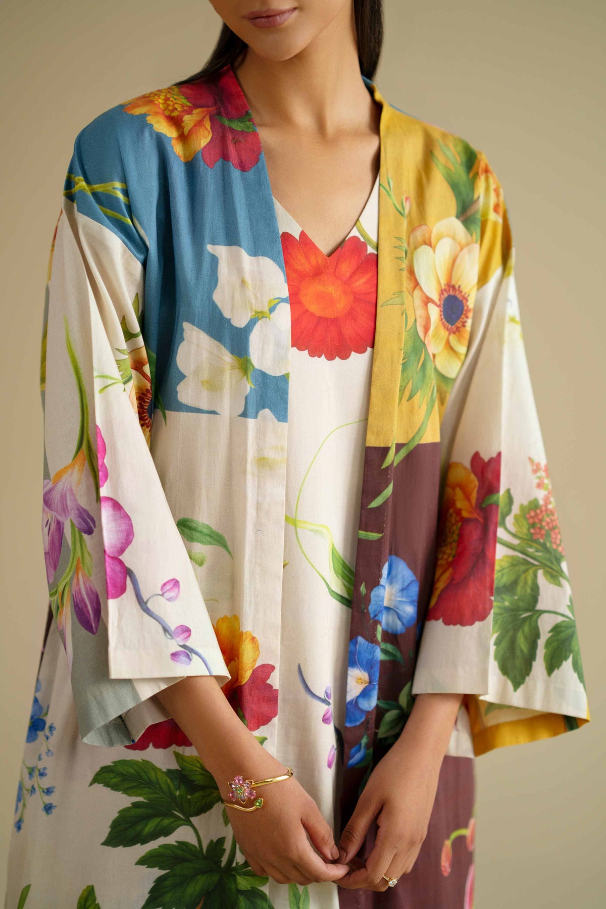 3 Piece - Printed Loungewear - KLS26-01Multi Cambric 3PC Printed Nishat Australia