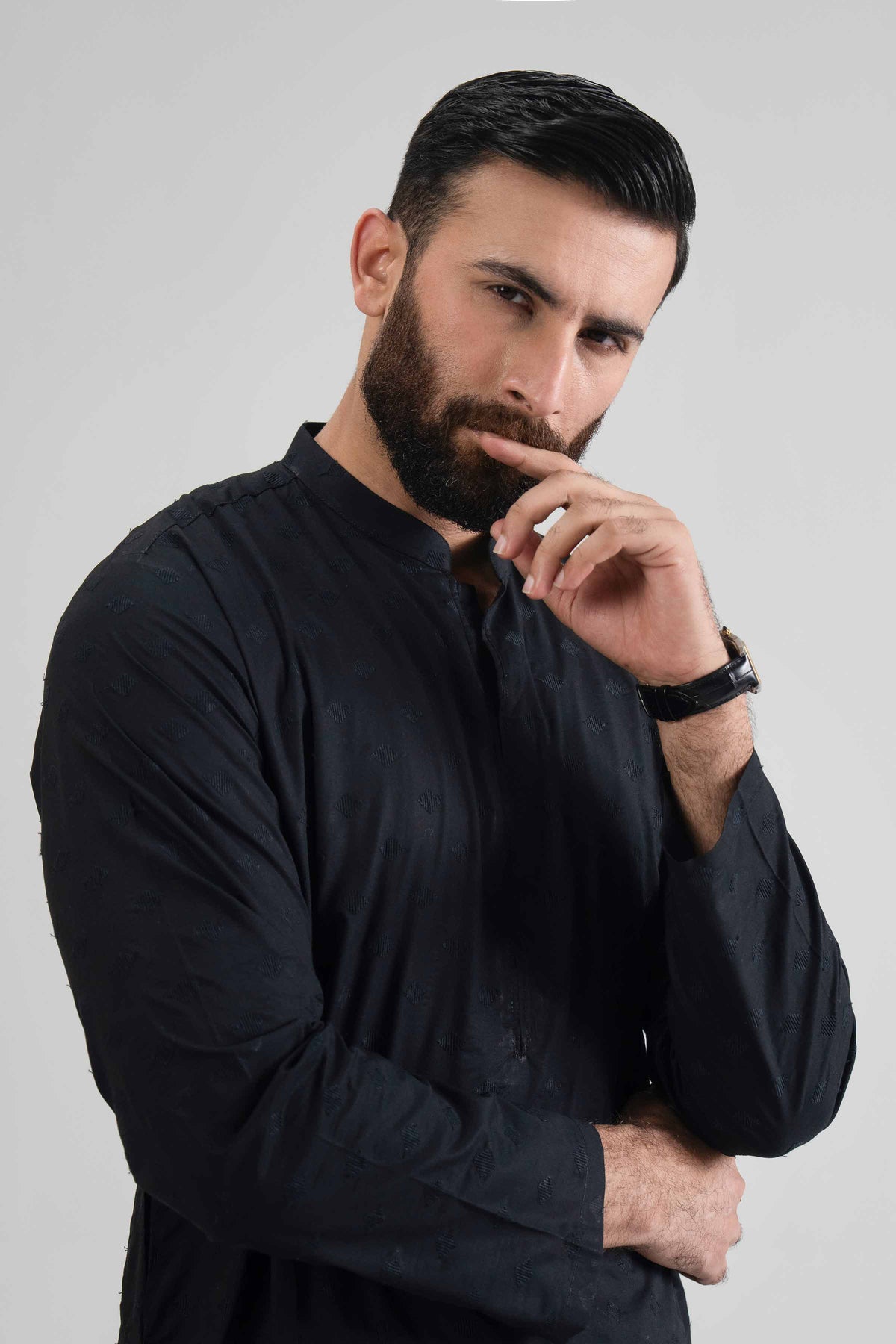 Embroidered Kurta- NQ26-007 Black Cotton 2PC Embroidered Nishat Australia
