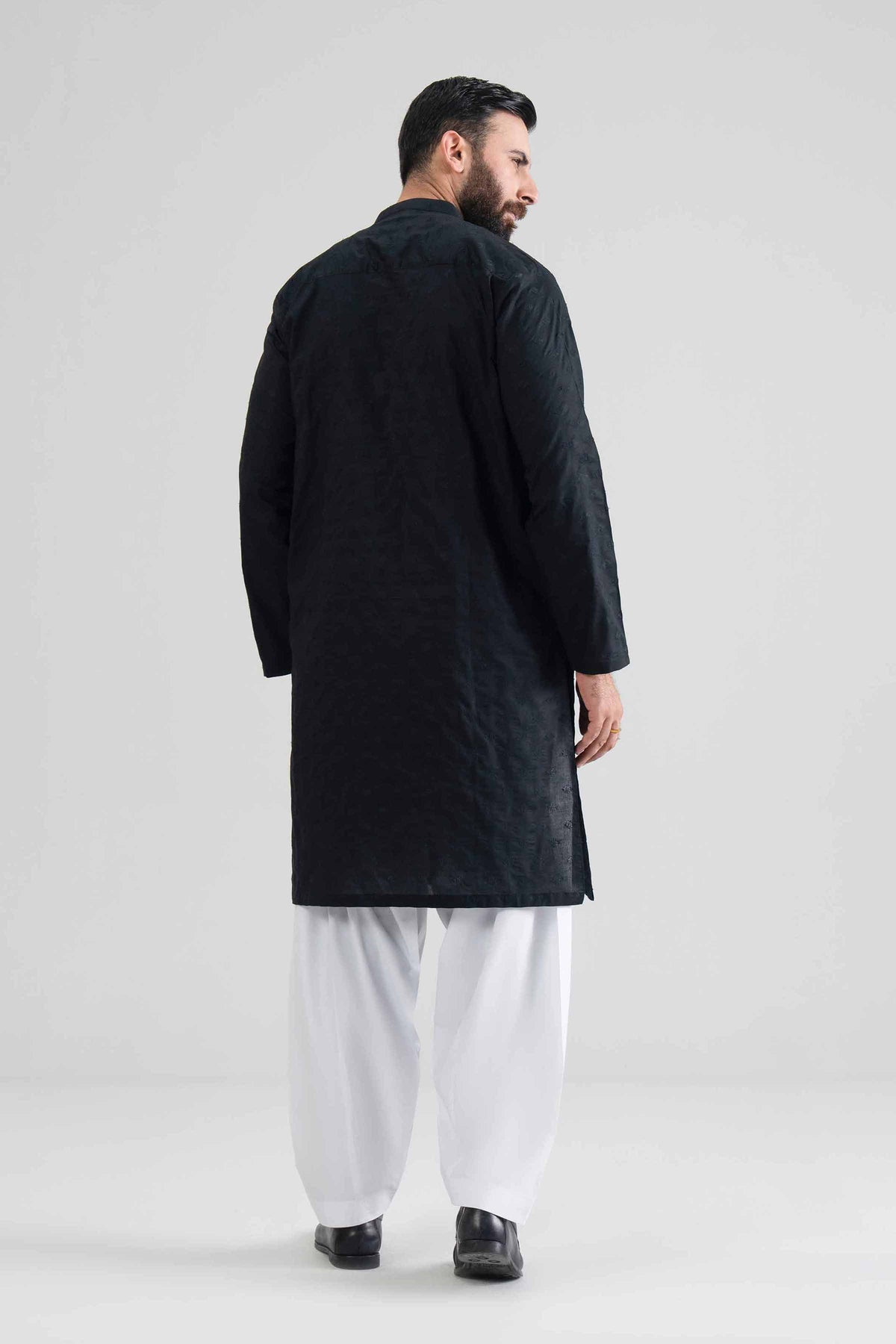 Embroidered Kurta- NQ26-007 Black Cotton 2PC Embroidered Nishat Australia