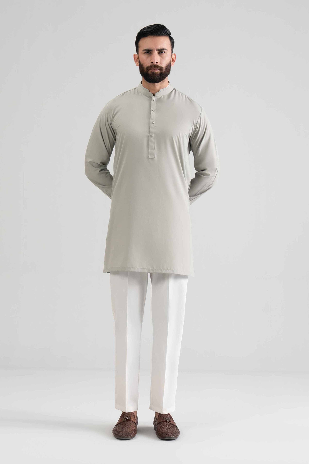 Solid Kurta - NQ26-010 Green Wash & Wear 1PC Solids Nishat Australia