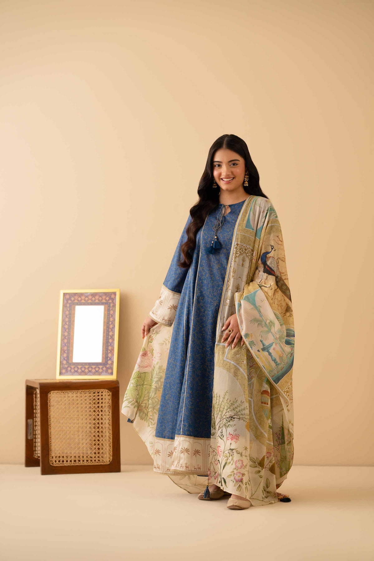 3 Piece - Printed Suit - PE25-512 Blue Lawn 3PC Printed Nishat Australia