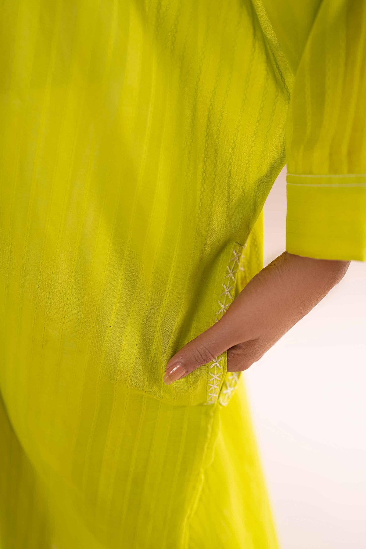 Embroidered Shirt - PE26-06 Green Dobby 1PC Embroidered Nishat Australia