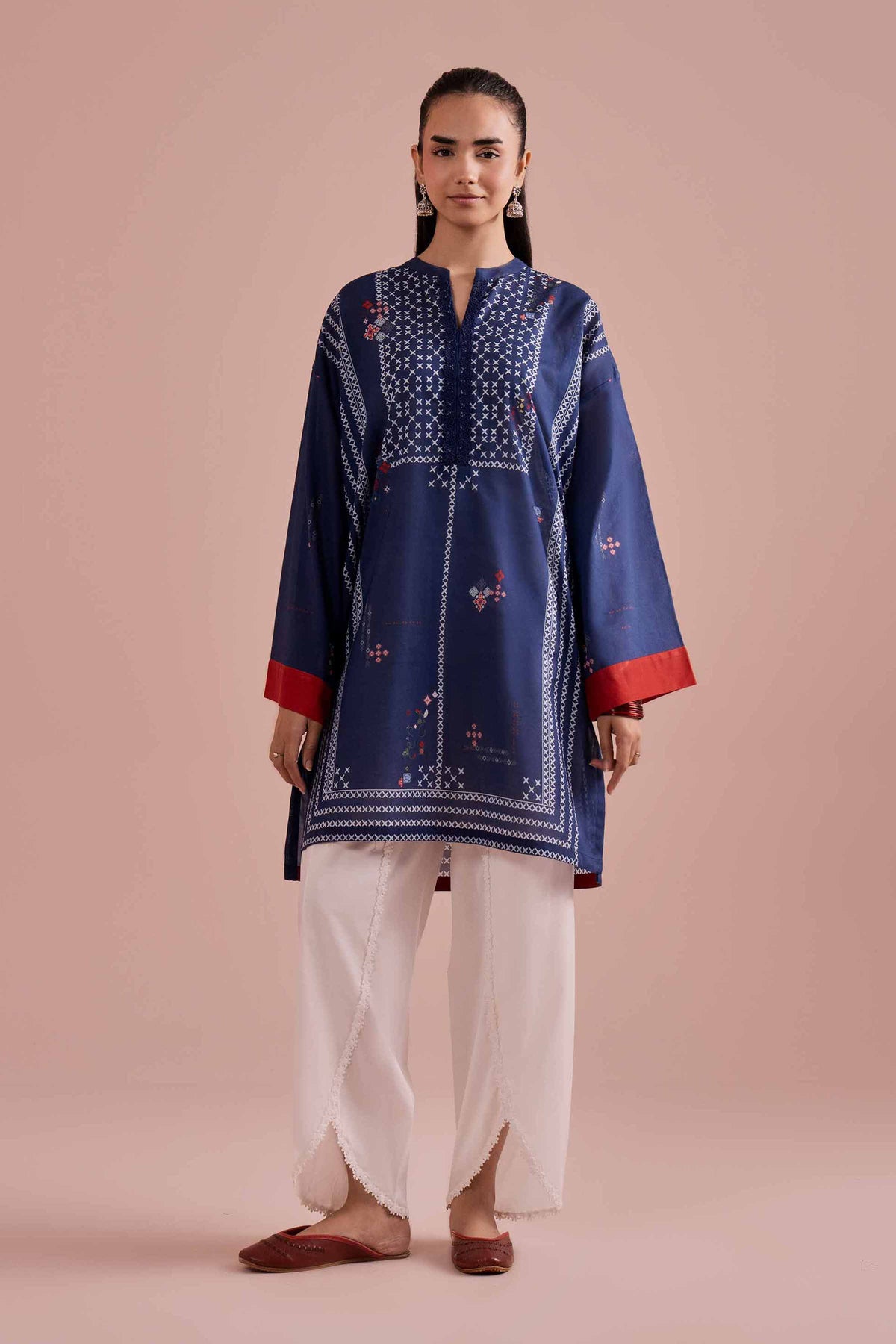 Printed Tunic - PE26-102 Blue Lawn 1PC Printed Nishat Australia