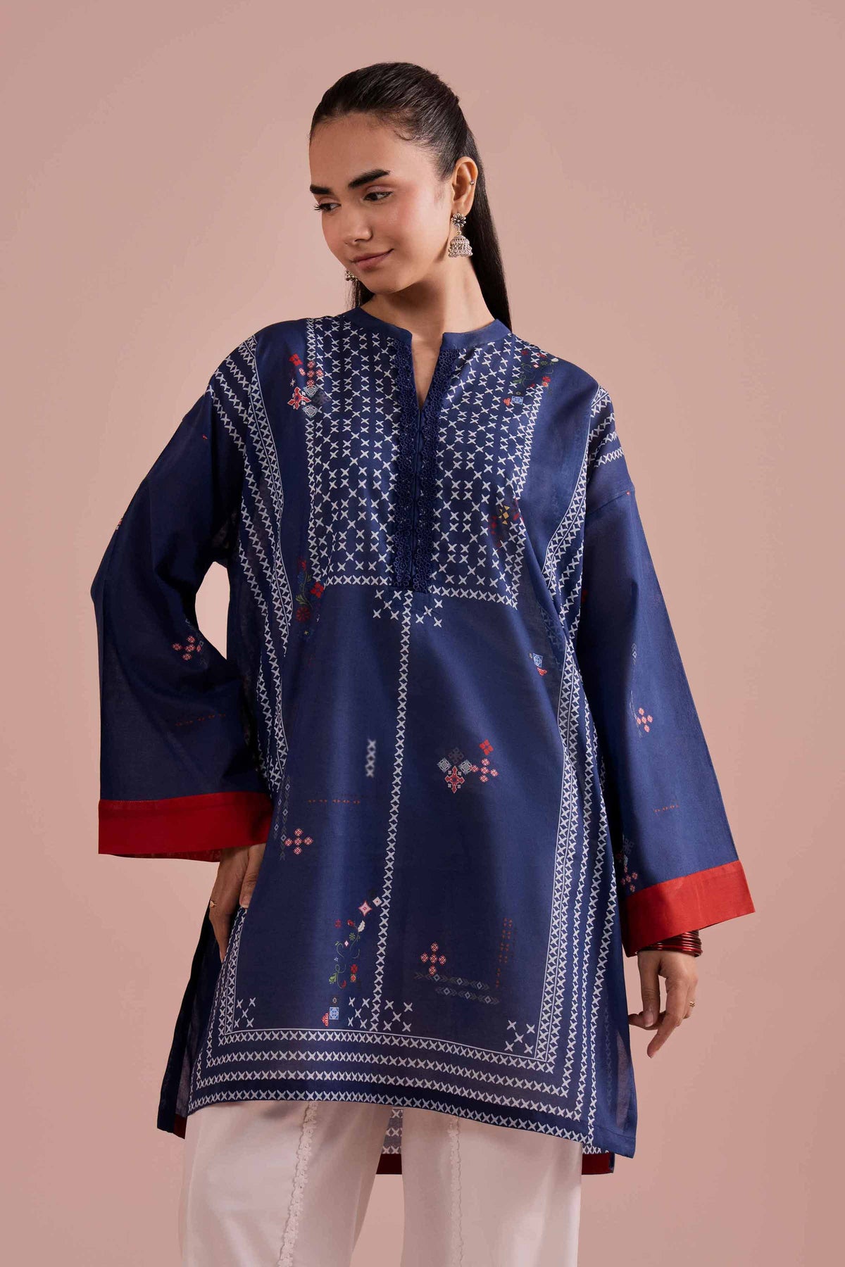 Printed Tunic - PE26-102 Blue Lawn 1PC Printed Nishat Australia