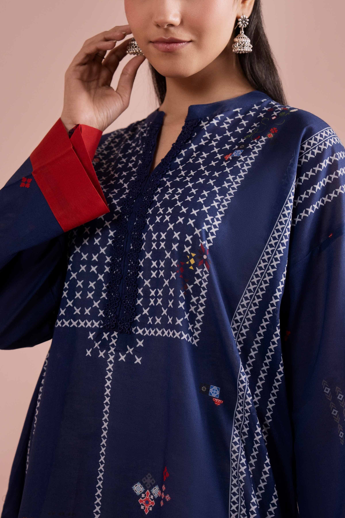 Printed Tunic - PE26-102 Blue Lawn 1PC Printed Nishat Australia