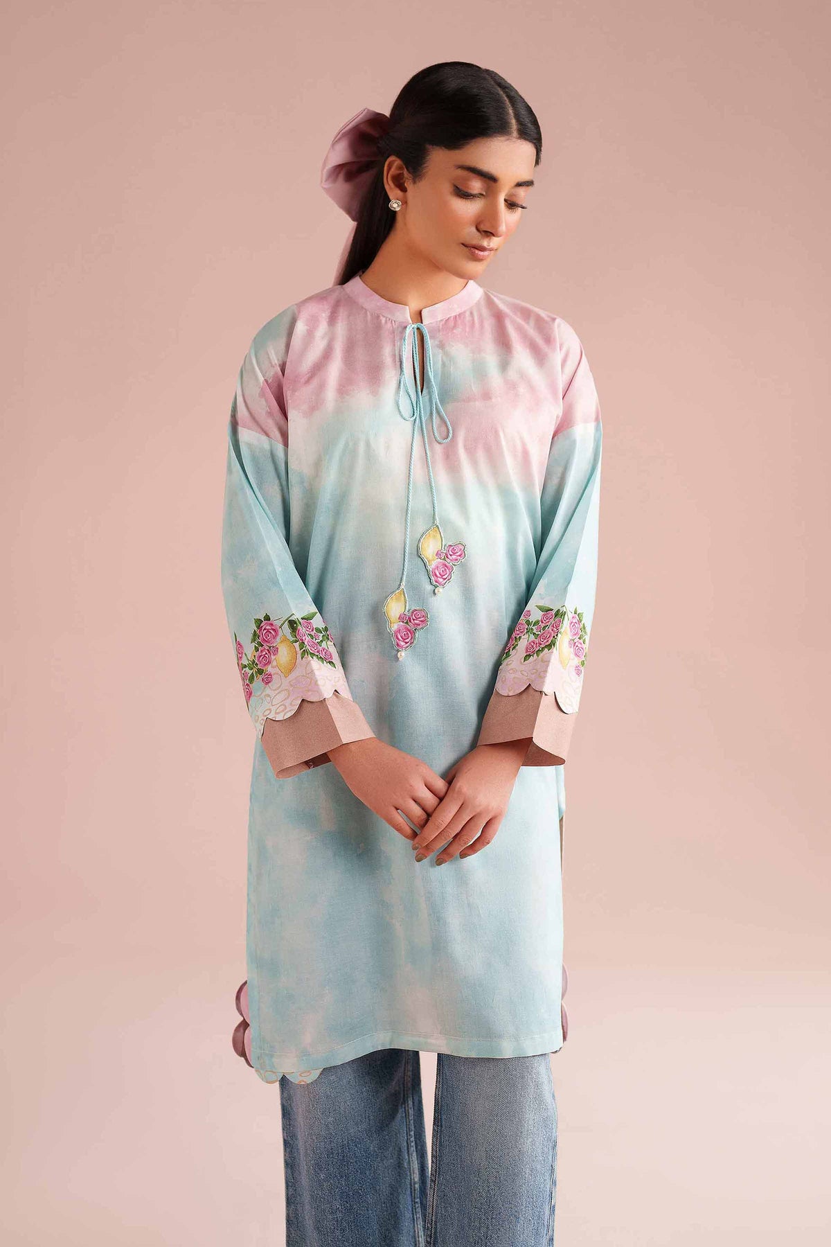 Printed Shirt - PE26-108 Blue Lawn 1PC Printed Nishat Australia