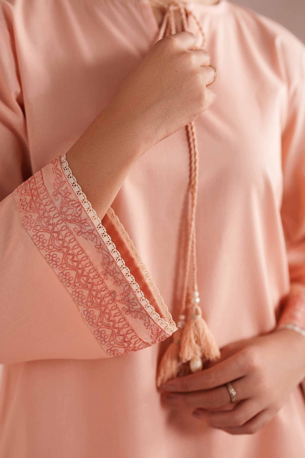 2 Piece - Embroidered Suit - PE26-150 Orange Linen 2PC Embroidered Nishat Australia