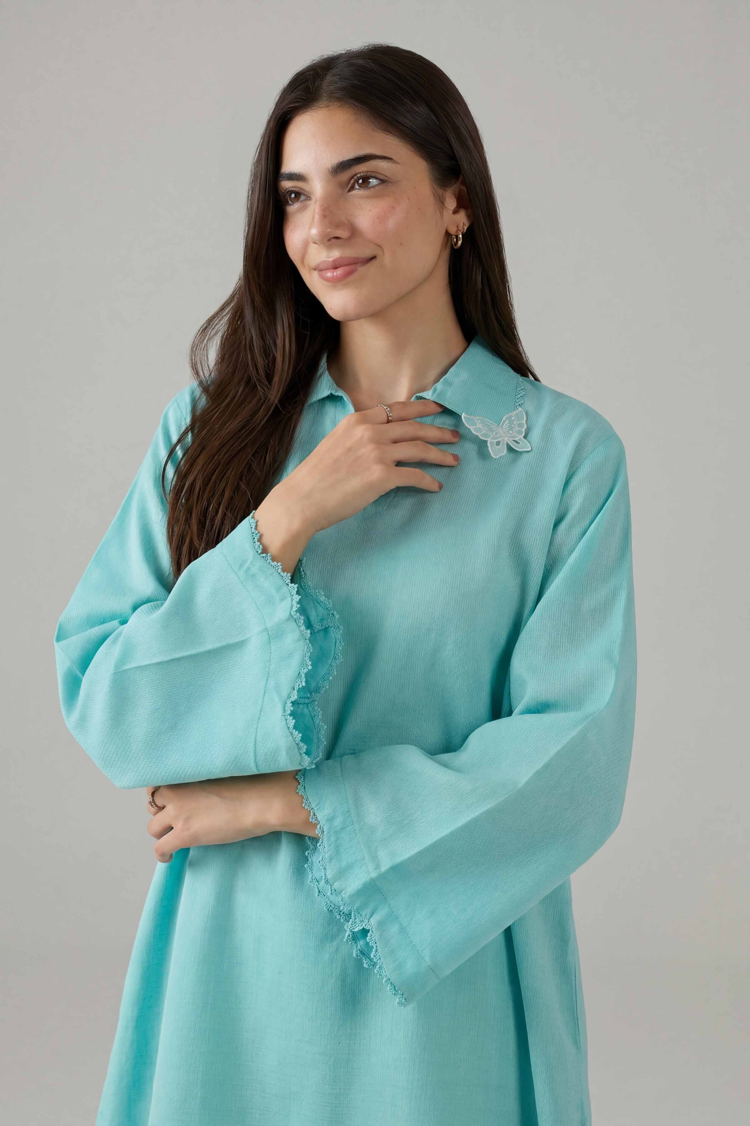 2 Piece - Embroidered Suit - PE26-159 Blue Cotton 2PC Embroidered Nishat Australia
