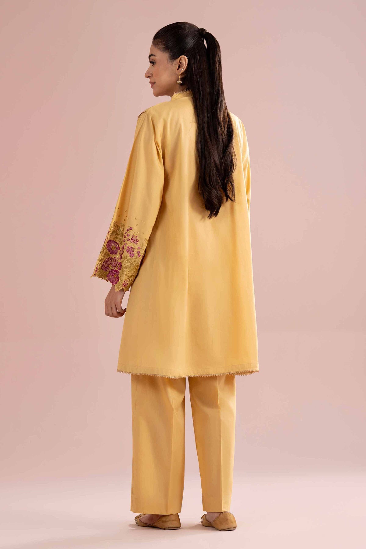 2 Piece - Embroidered Suit - PE26-241 Yellow Cambric 2PC Embroidered Nishat Australia