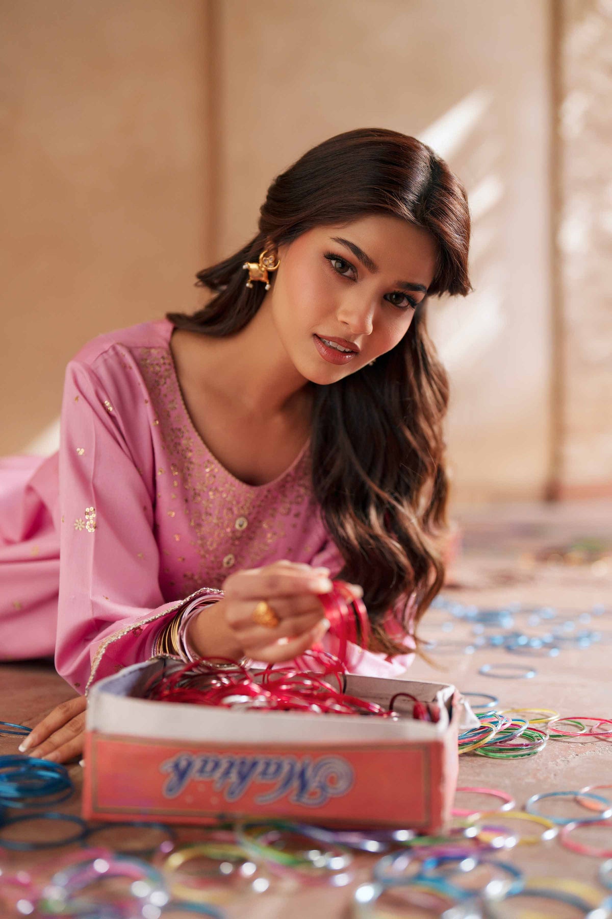 2 Piece - Embroidered Suit - PE26-248 Pink Cotton 2PC Embroidered Nishat Australia