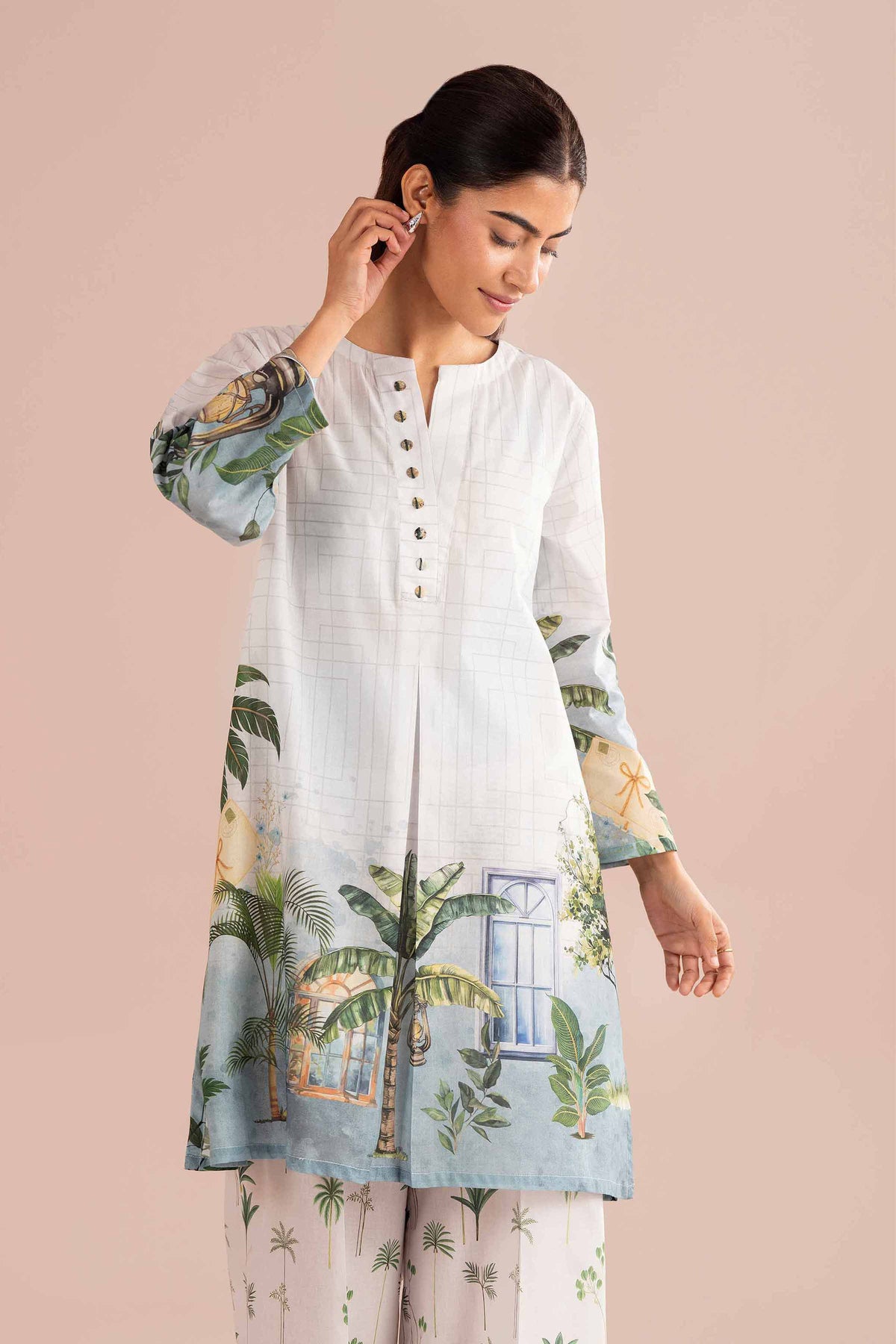 2 Piece - Printed Suit - PE26-272 Grey Lawn 2PC Printed Nishat Australia