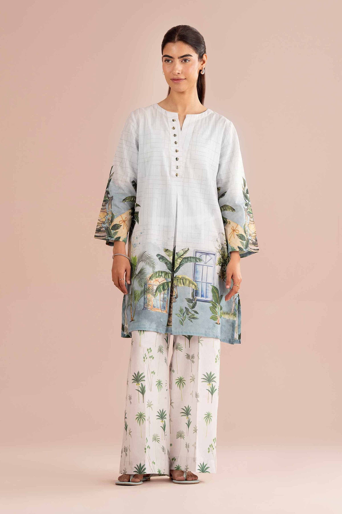 2 Piece - Printed Suit - PE26-272 Grey Lawn 2PC Printed Nishat Australia